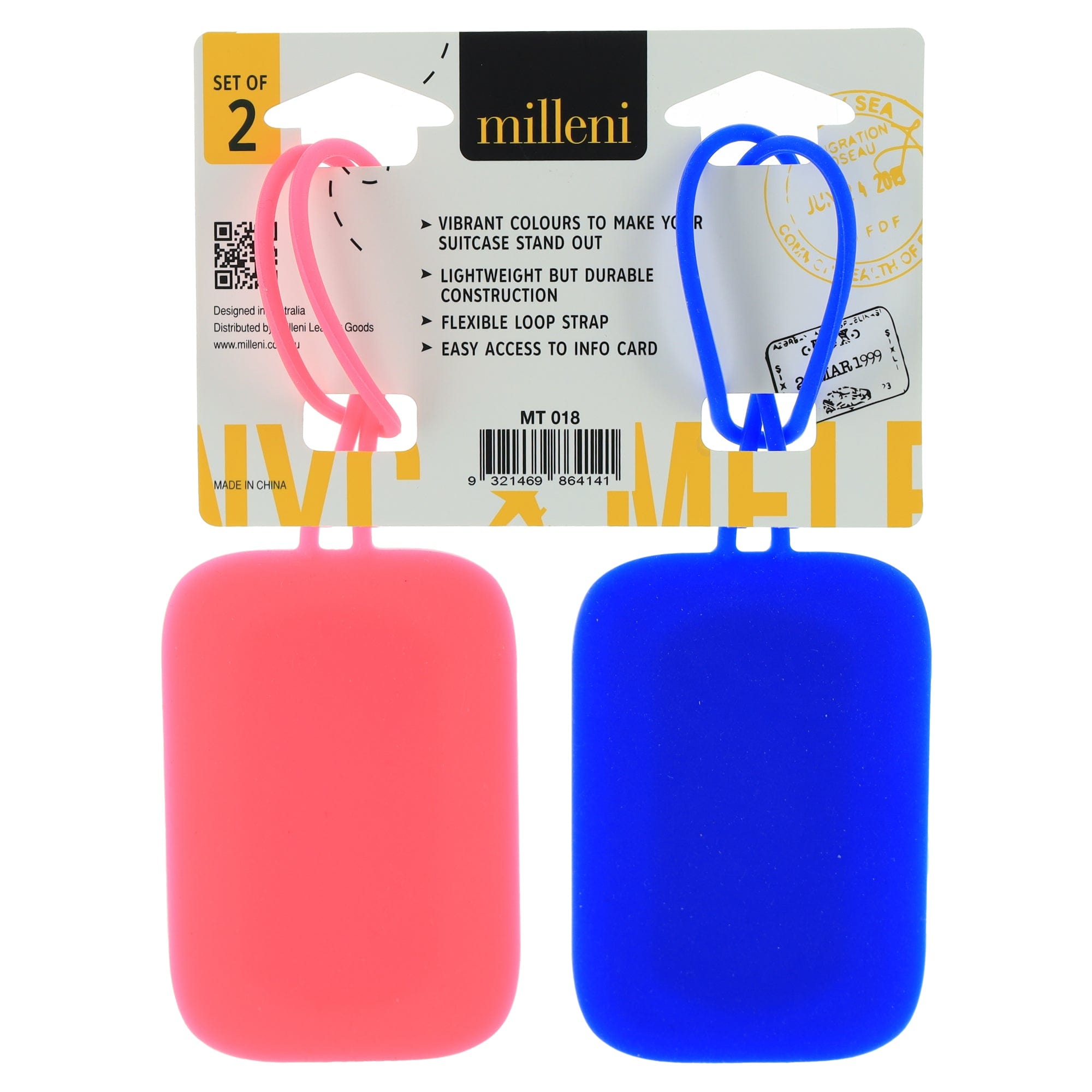 Silicone Luggage Tags (2 PK)