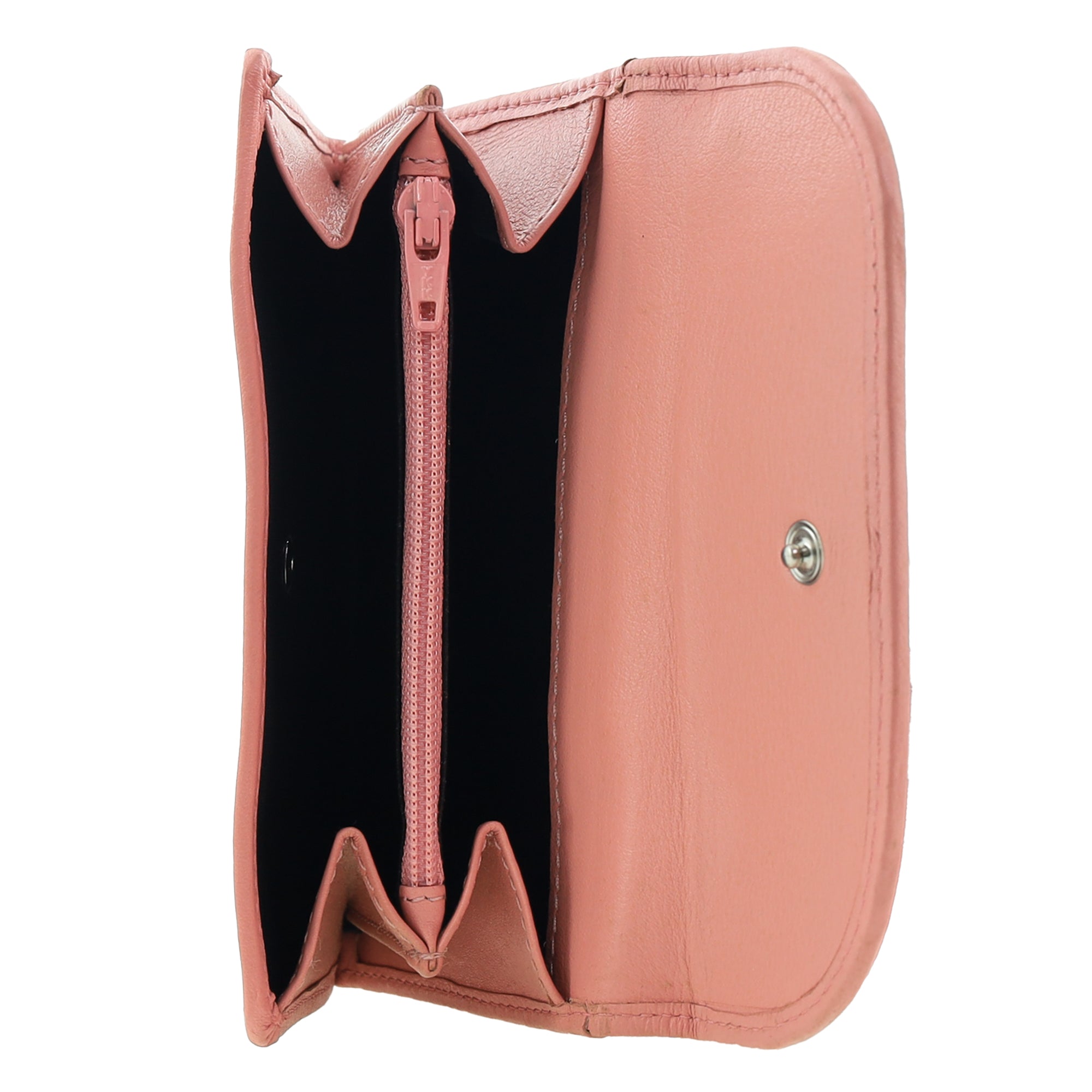 Pierre Cardin Genuine Leather Ladies Tri-Fold Wallet in Pink