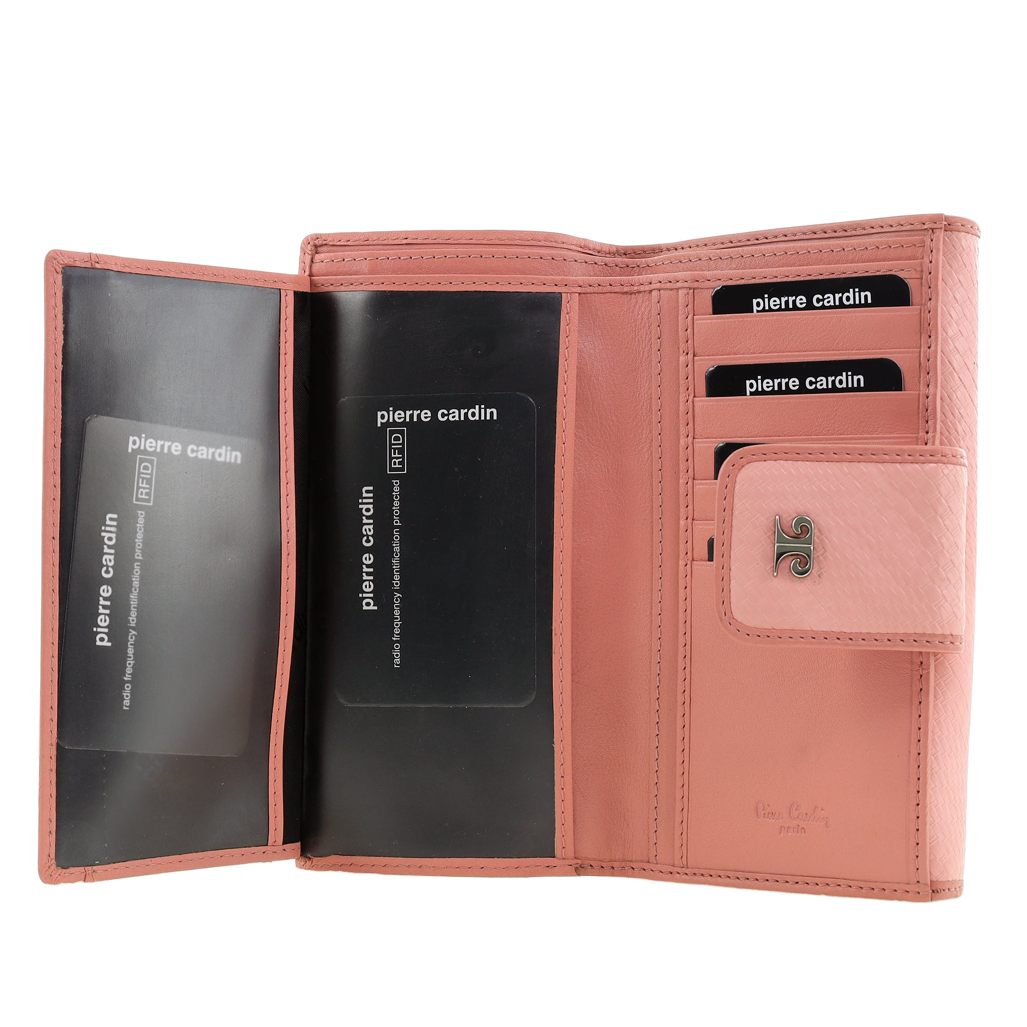 Pierre Cardin Genuine Leather Ladies Bi-Fold Wallet in Pink