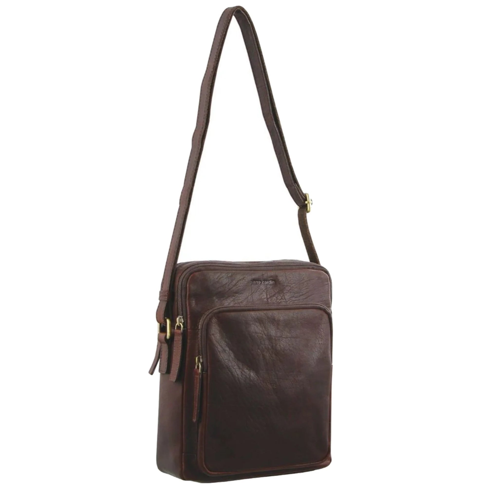 Pierre Cardin Leather Unisex Cross-Body Bag