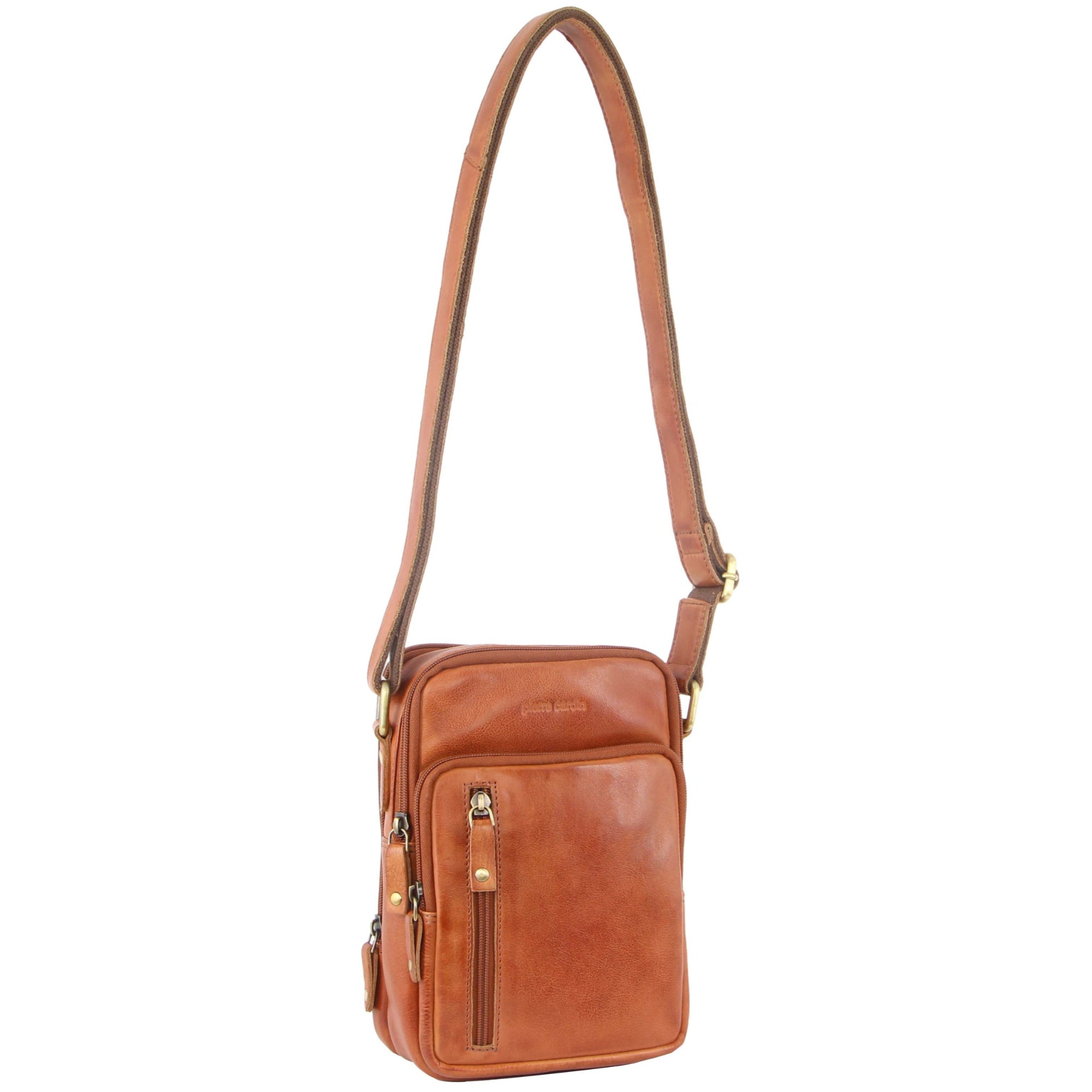 Pierre Cardin Rustic Leather Crossbody Bag