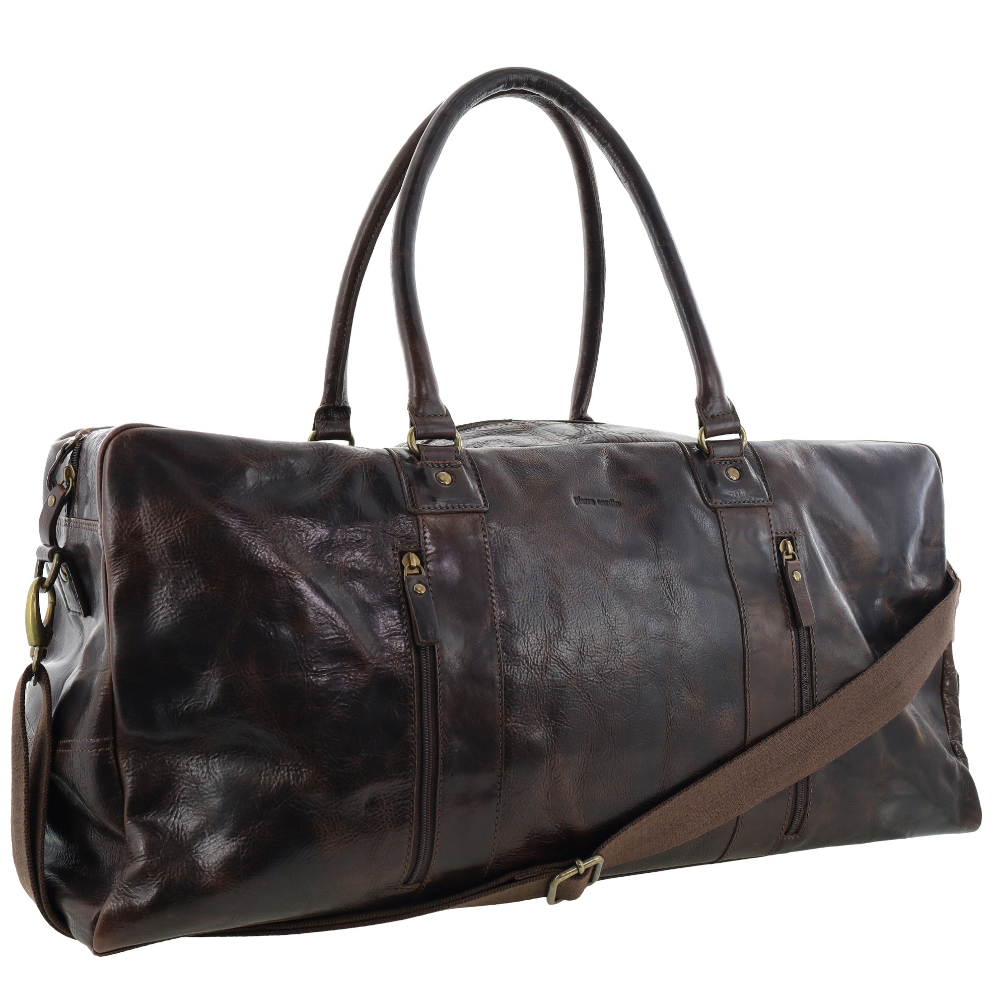 Pierre Cardin Rustic Leather Business/Overnight Bag