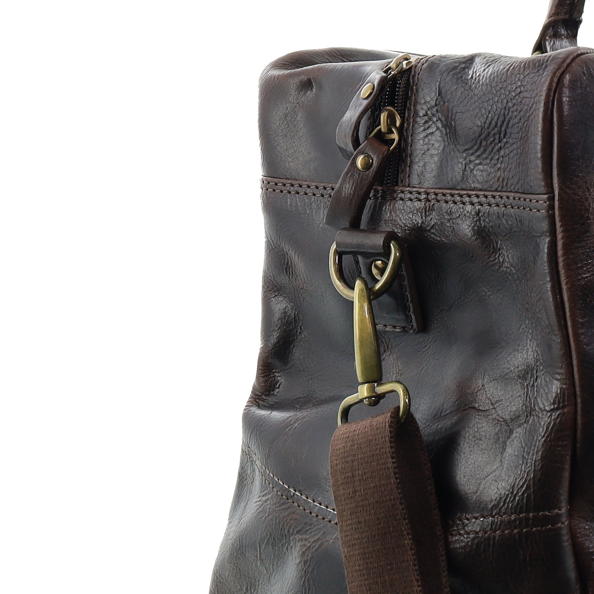 Pierre Cardin Rustic Leather Business/Overnight Bag