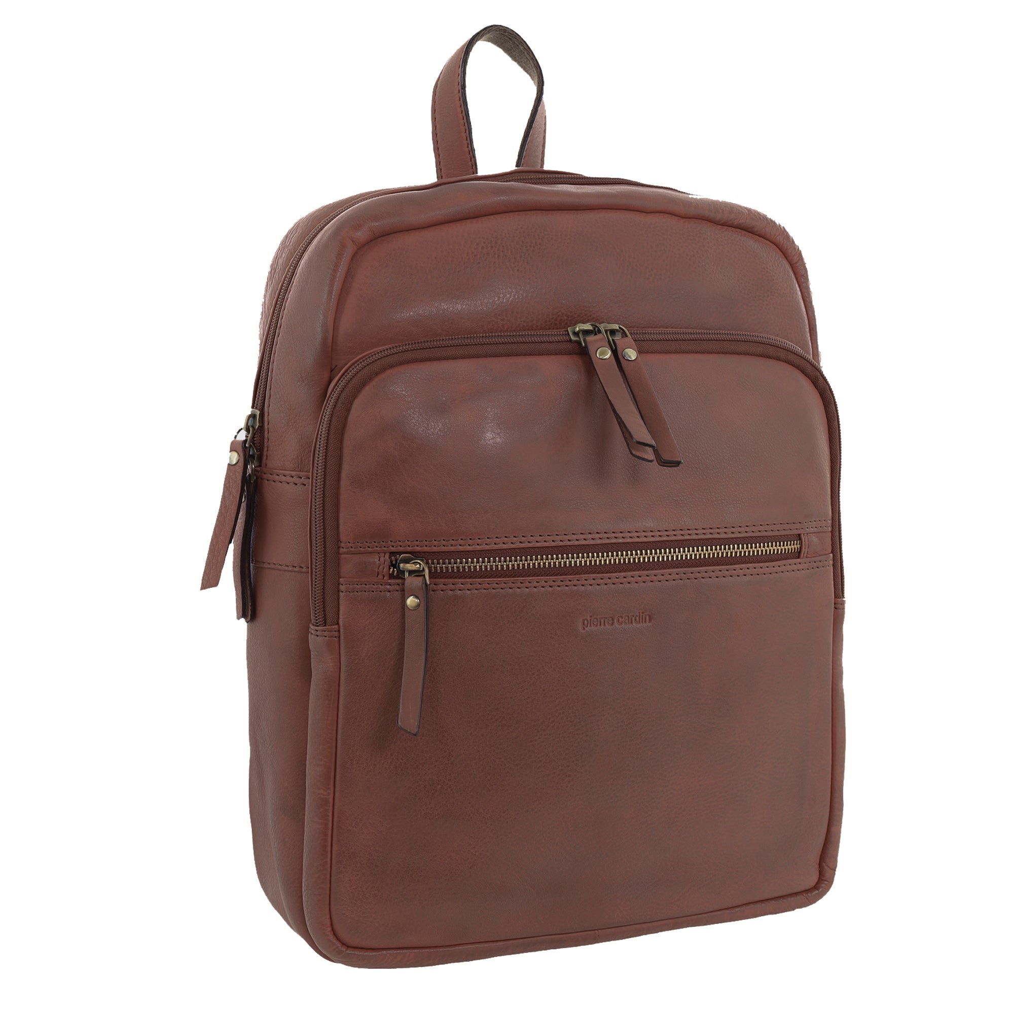 Pierre Cardin Vintage Leather Laptop Backpack