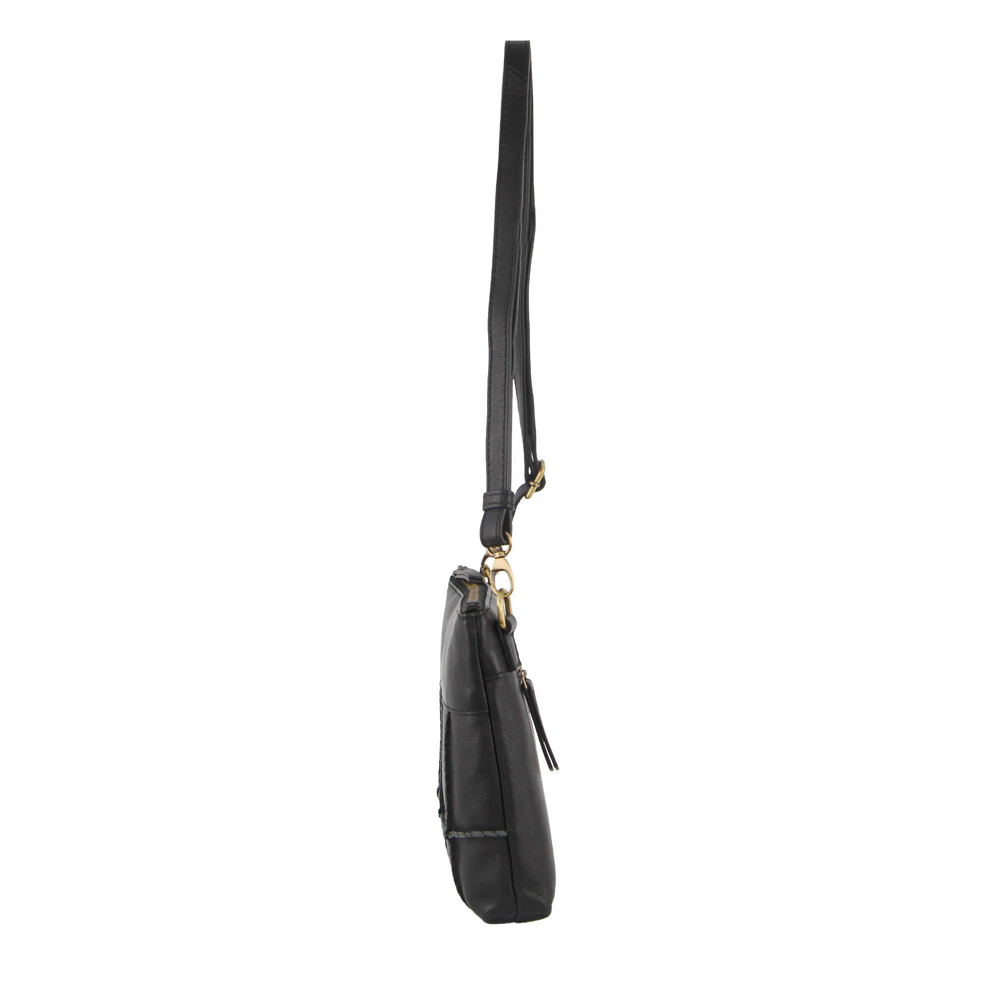 Pierre Cardin Ladies Leather Stitch-design Cross-Body Bag