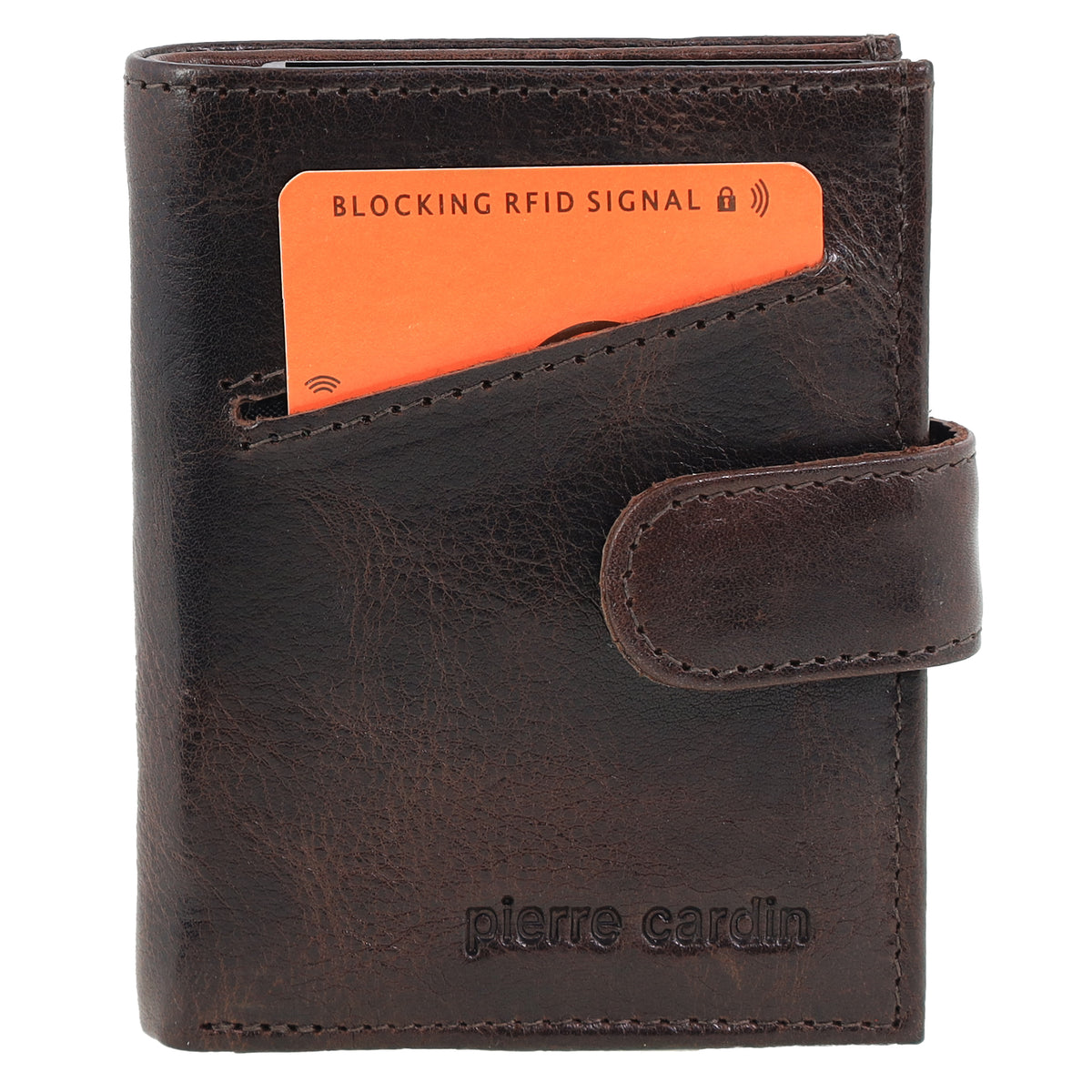 Pierre Cardin Leather Smart Slide Card Holder Tab Wallet