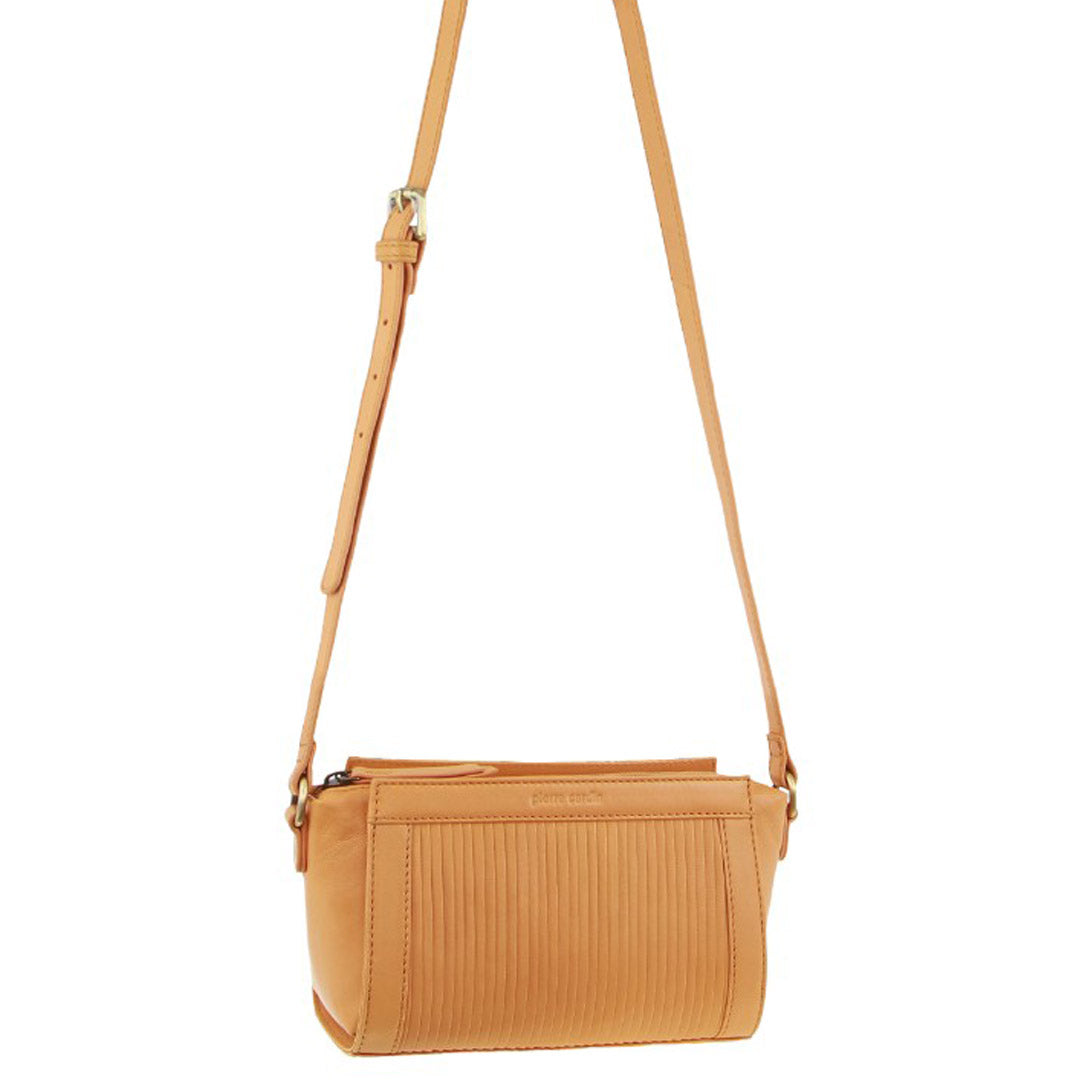 Pierre Cardin Leather Pleated Design Crossbody Bag