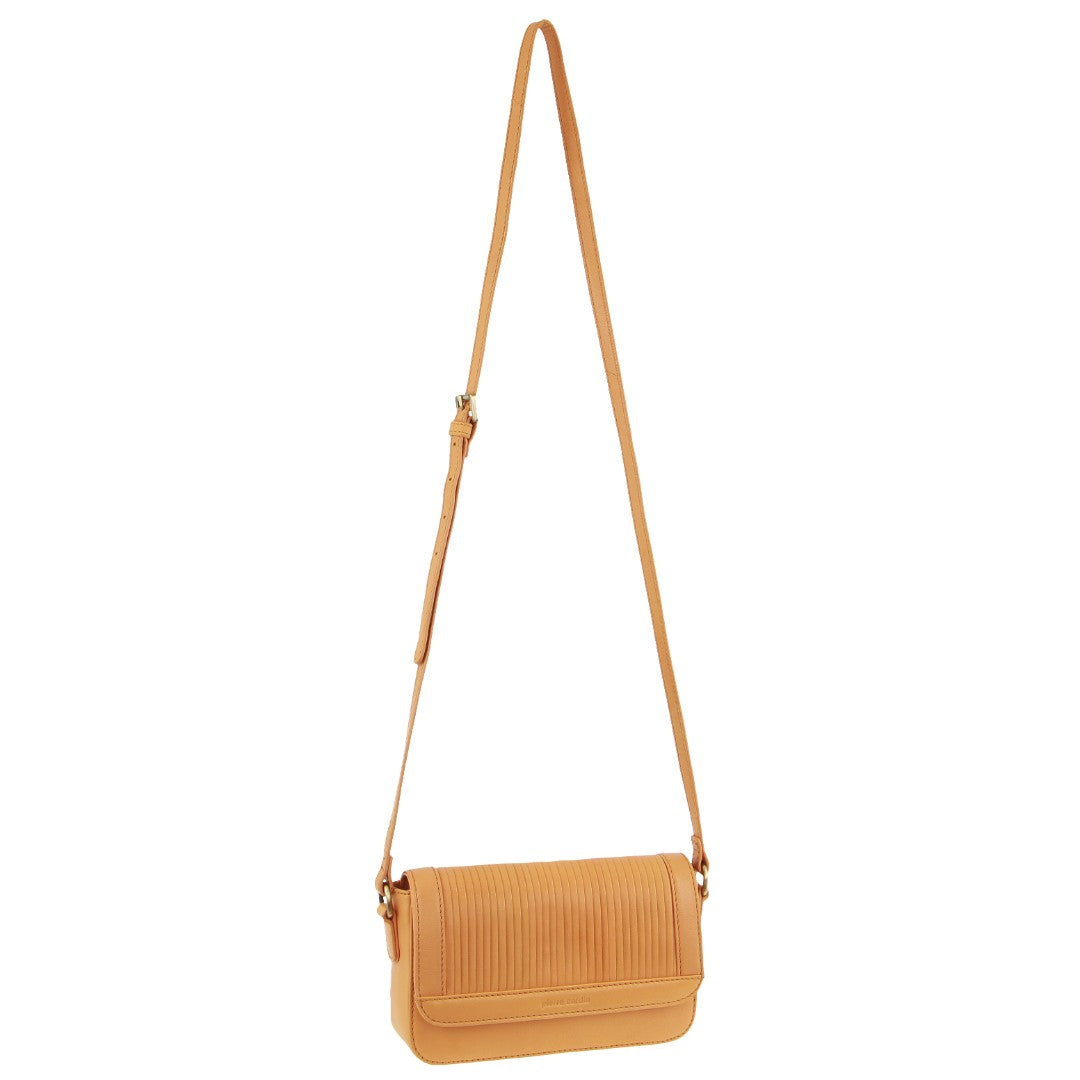 Pierre Cardin Leather Pleated Design Crossbody Bag