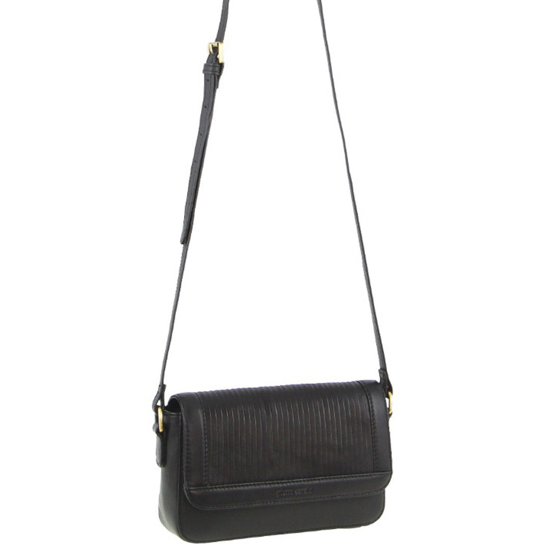 Pierre Cardin Leather Pleated Design Crossbody Bag