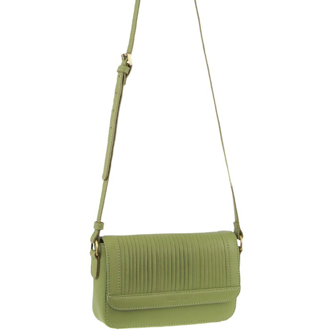 Pierre Cardin Leather Pleated Design Crossbody Bag