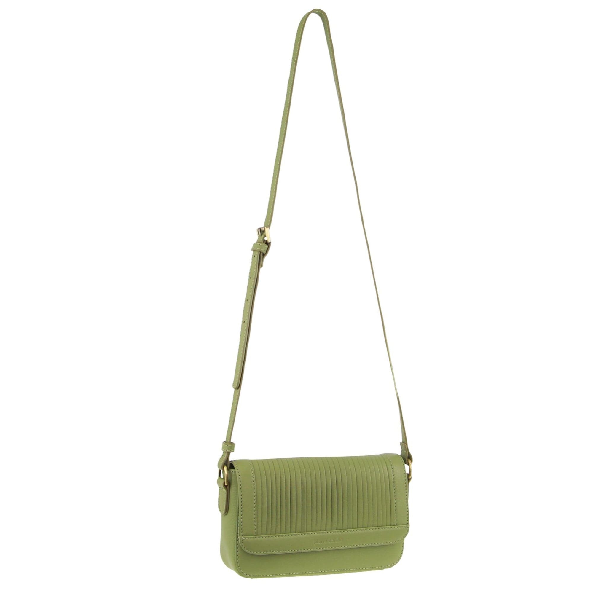 Pierre Cardin Leather Pleated Design Crossbody Bag