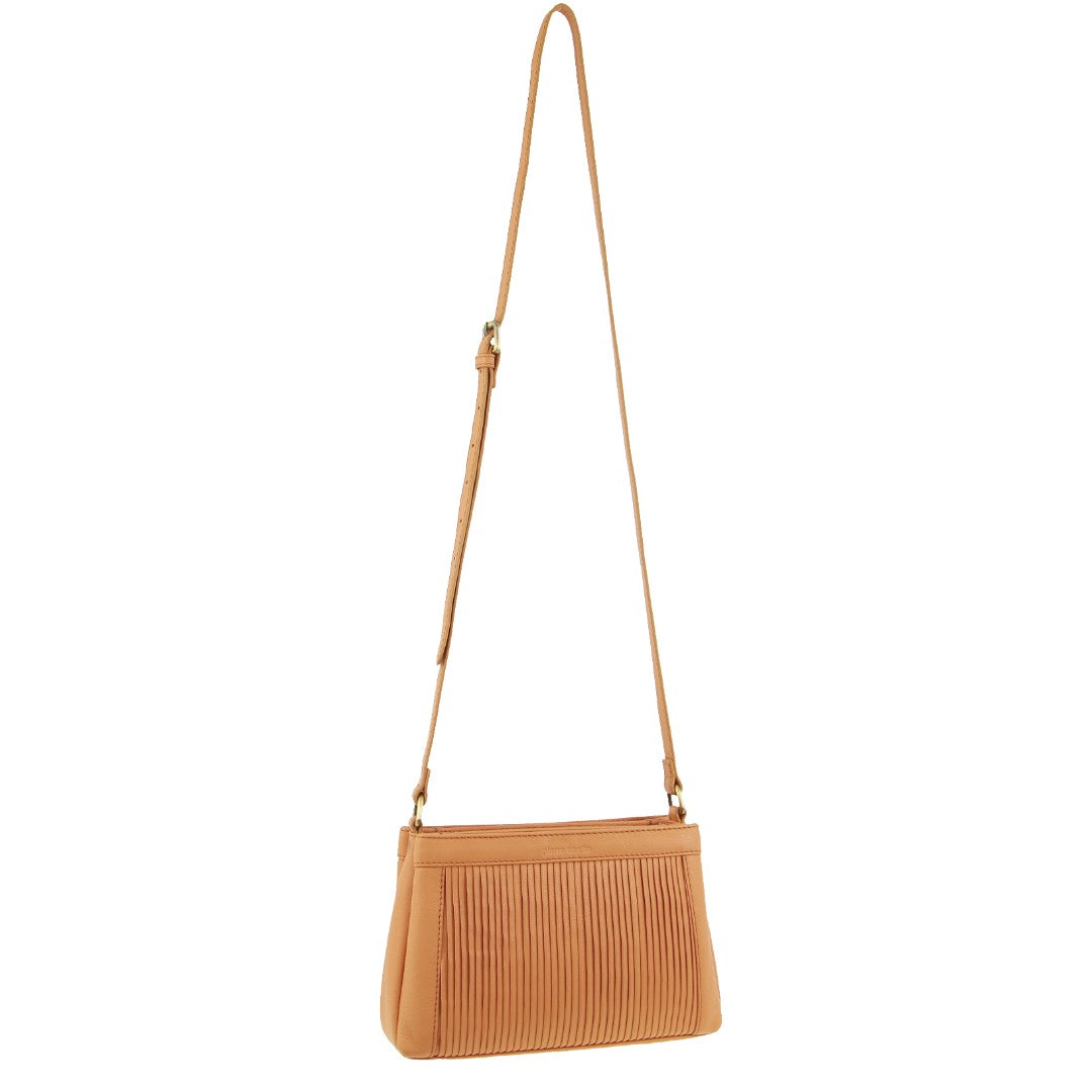 Pierre Cardin Leather Pleated Design Crossbody Bag