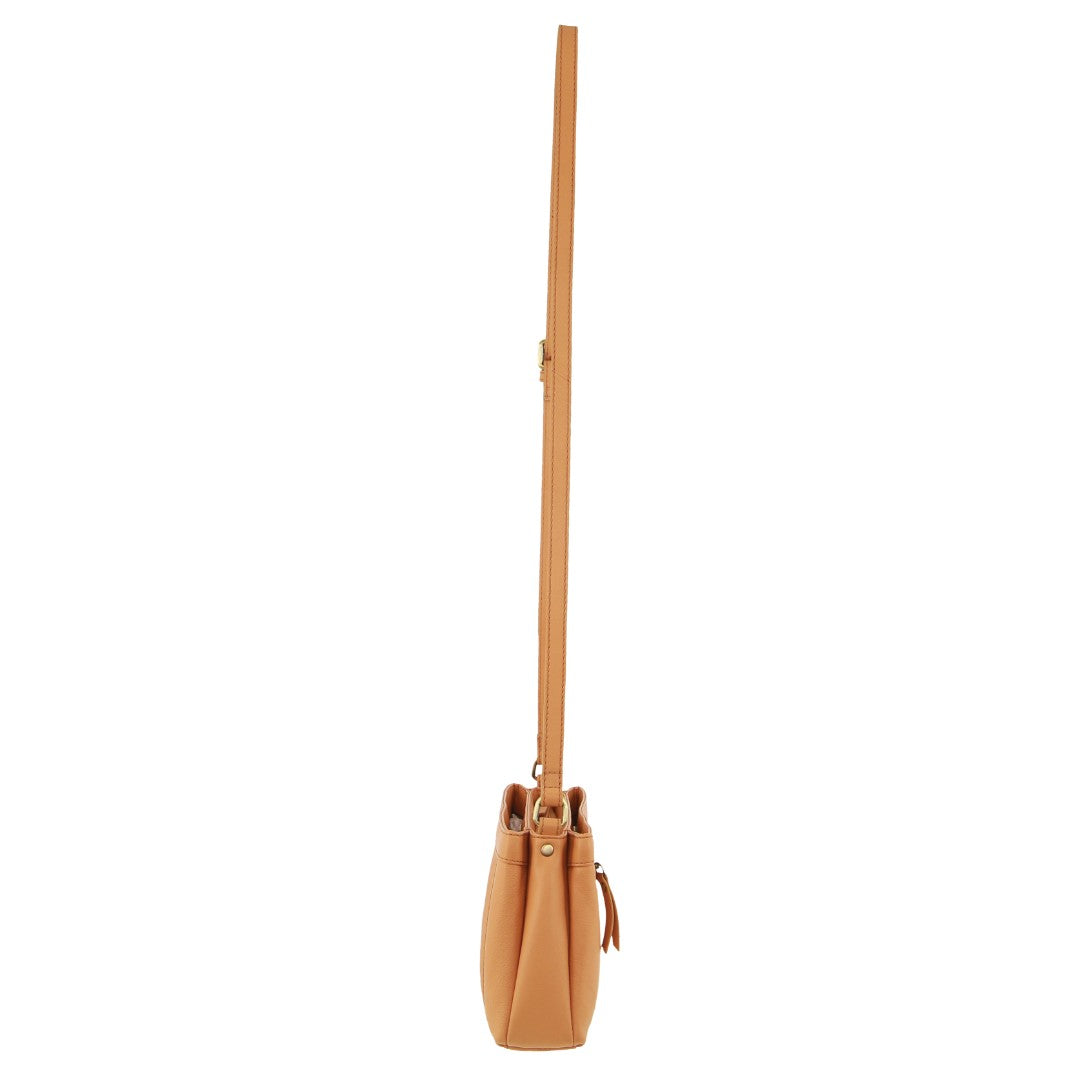 Pierre Cardin Leather Pleated Design Crossbody Bag