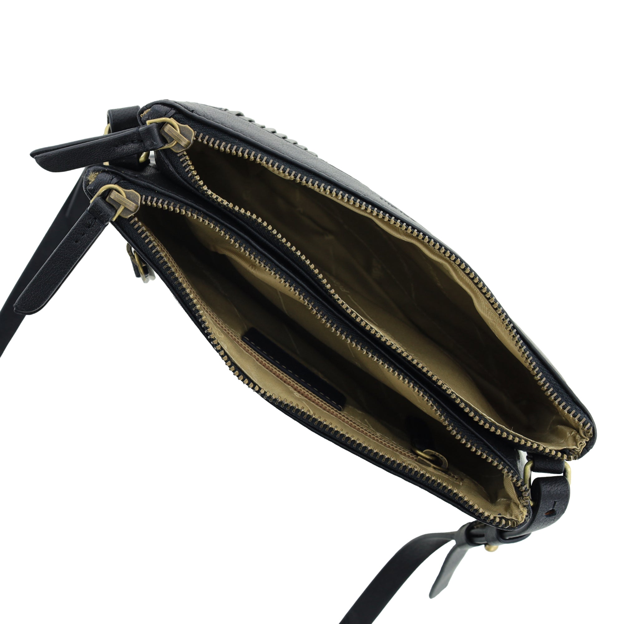 Pierre Cardin Leather Pleated Design Crossbody Bag