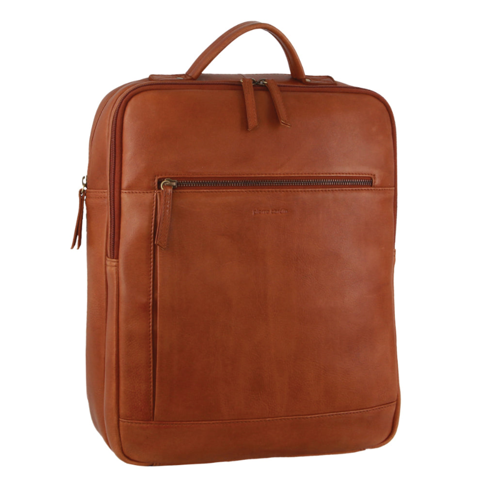 Pierre Cardin Leather Business/Laptop Backpack