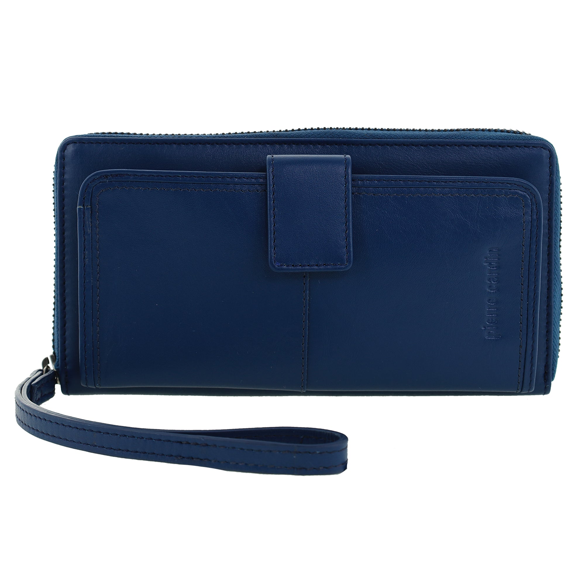 Pierre Cardin Women's Leather Zip around wallet w/ Wristlet