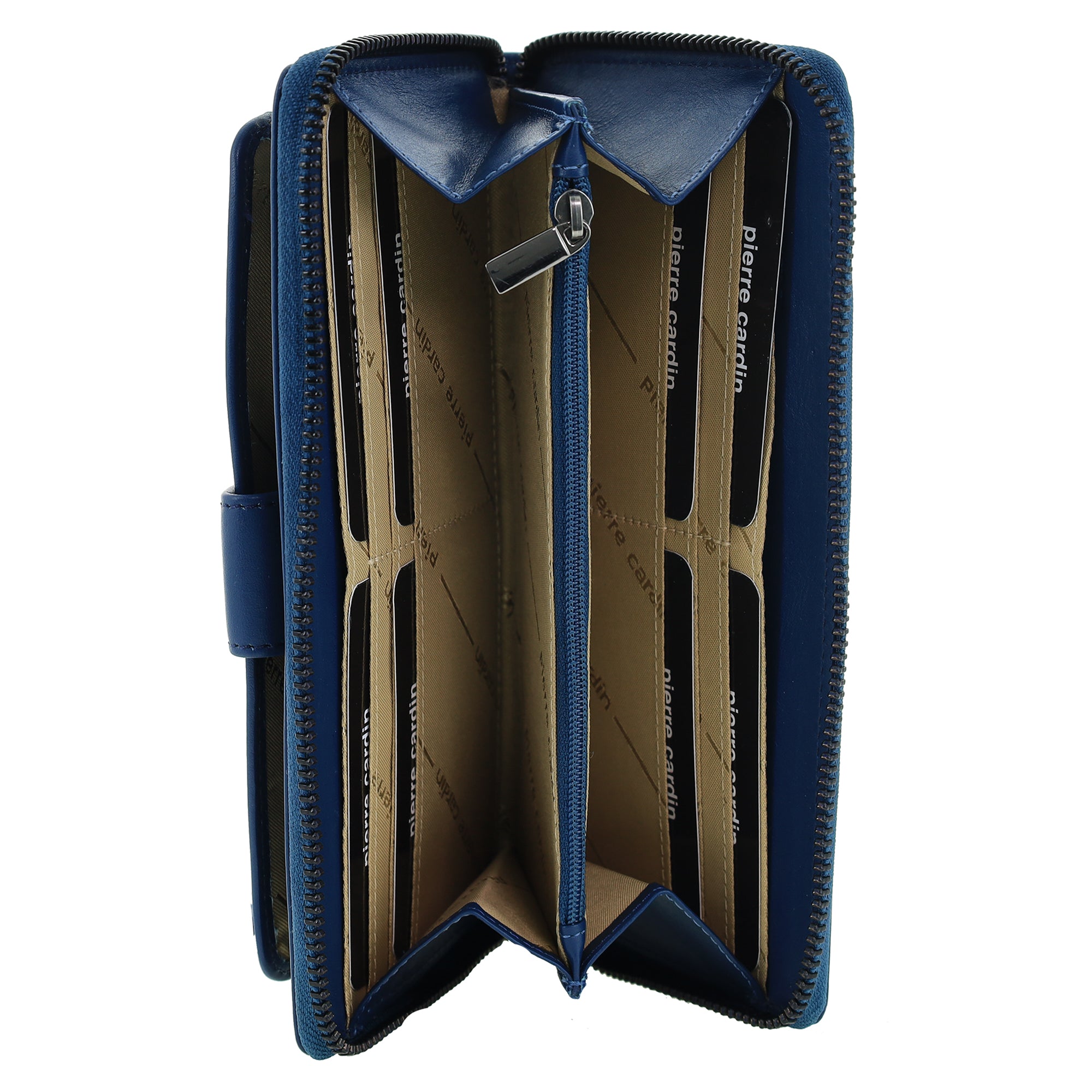 Pierre Cardin Women's Leather Zip around wallet w/ Wristlet