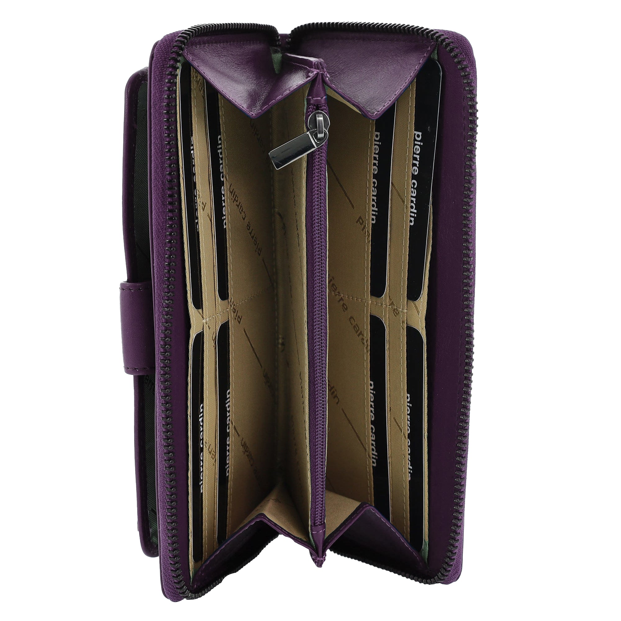 Pierre Cardin Women's Leather Zip around wallet w/ Wristlet