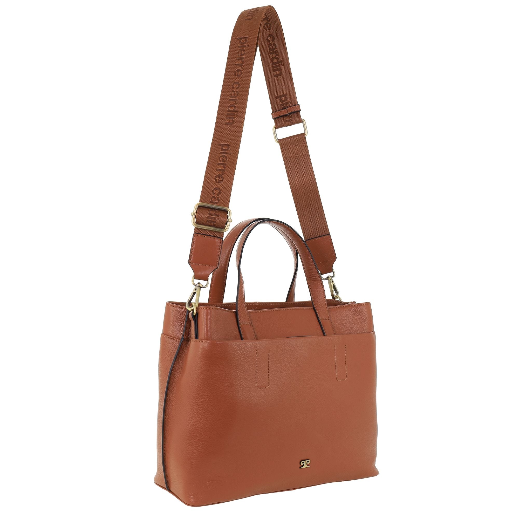 Pierre Cardin Leather Crossbody Bag in Tan