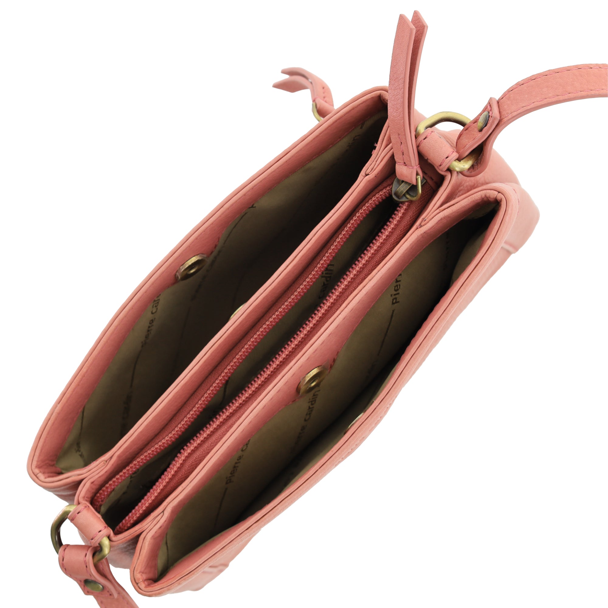 Pierre Cardin Leather Ladies Perforated Design Cross-Body Bag