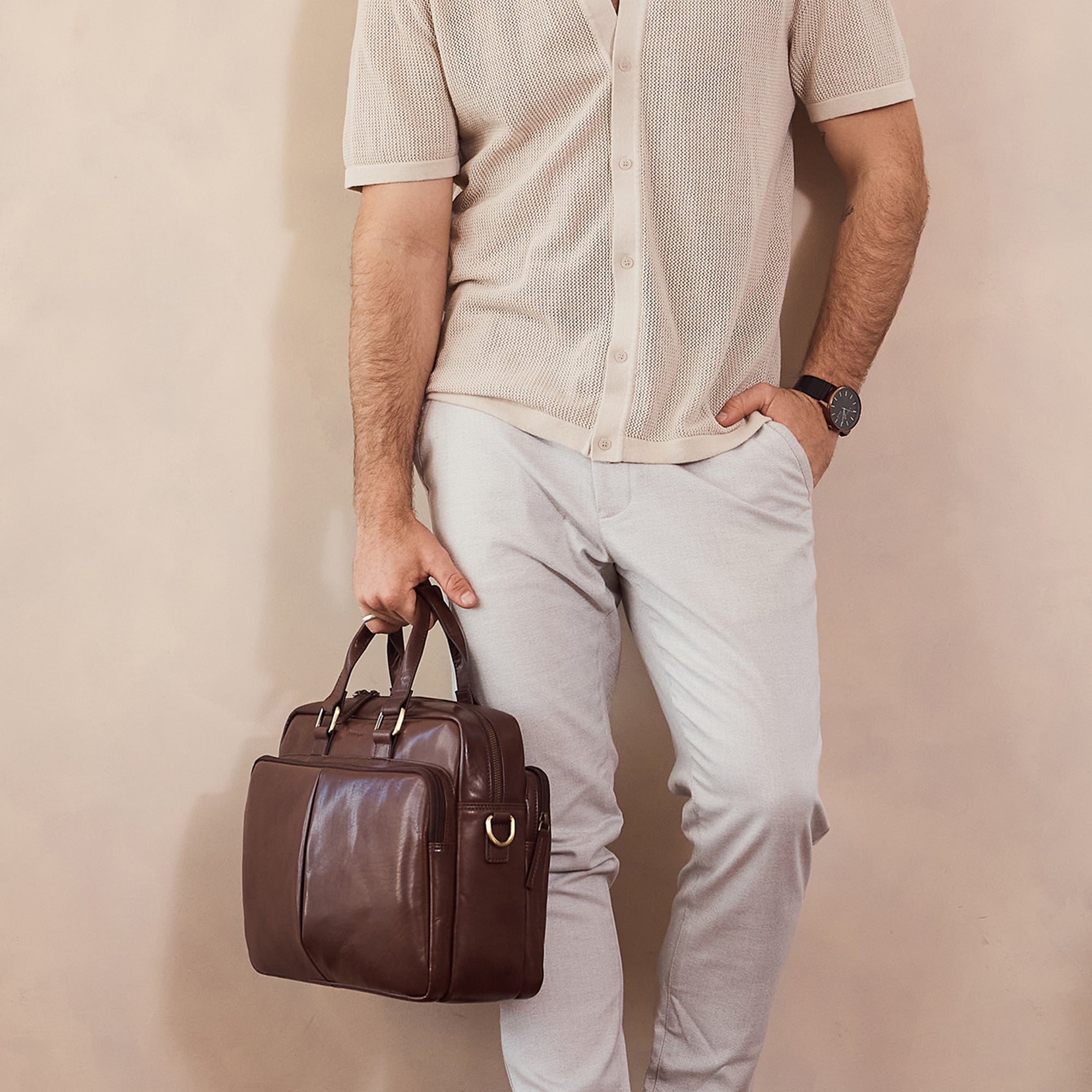 Pierre Cardin Men's Rustic Business Computer Bag