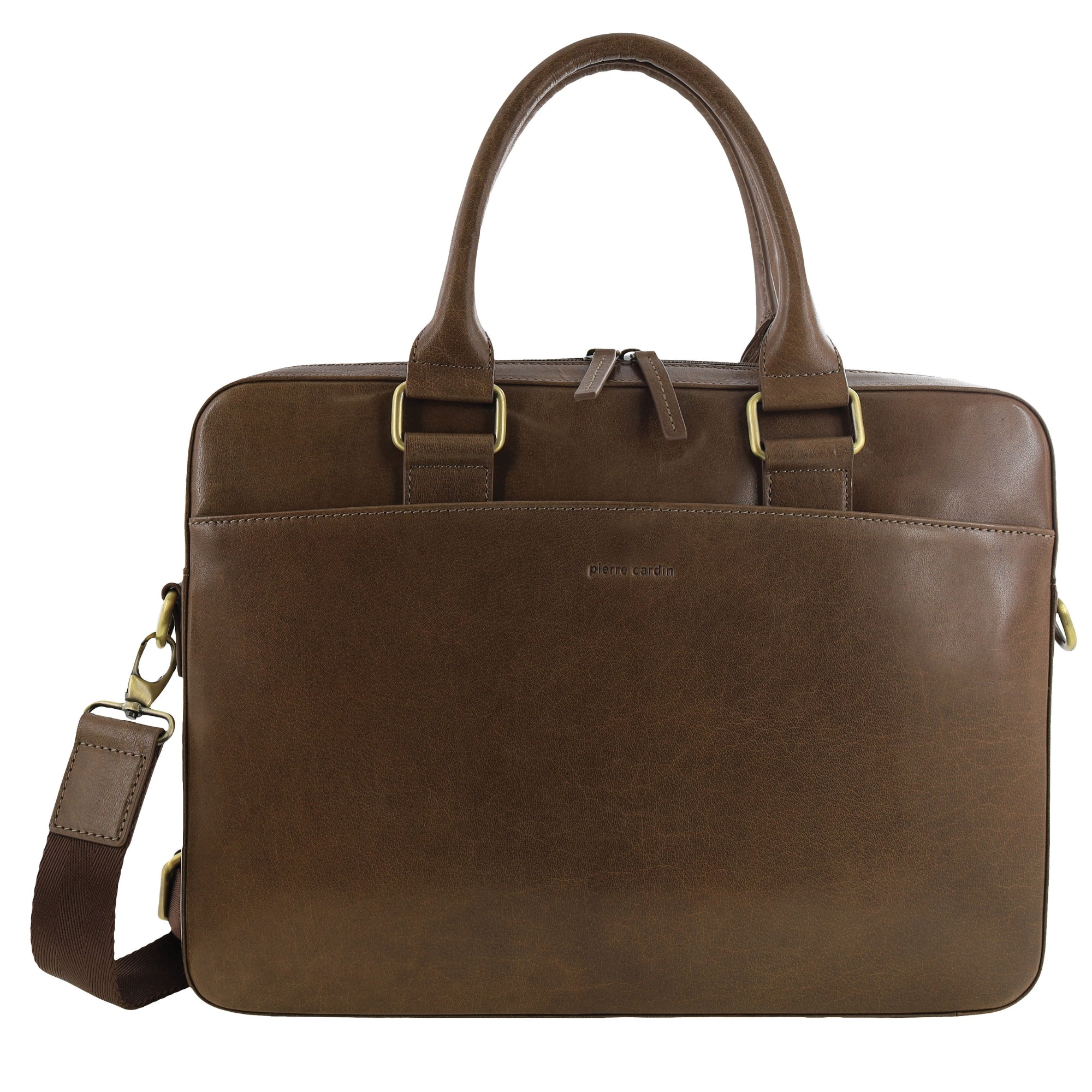 Pierre Cardin Men's Leather Business Satchel Bag