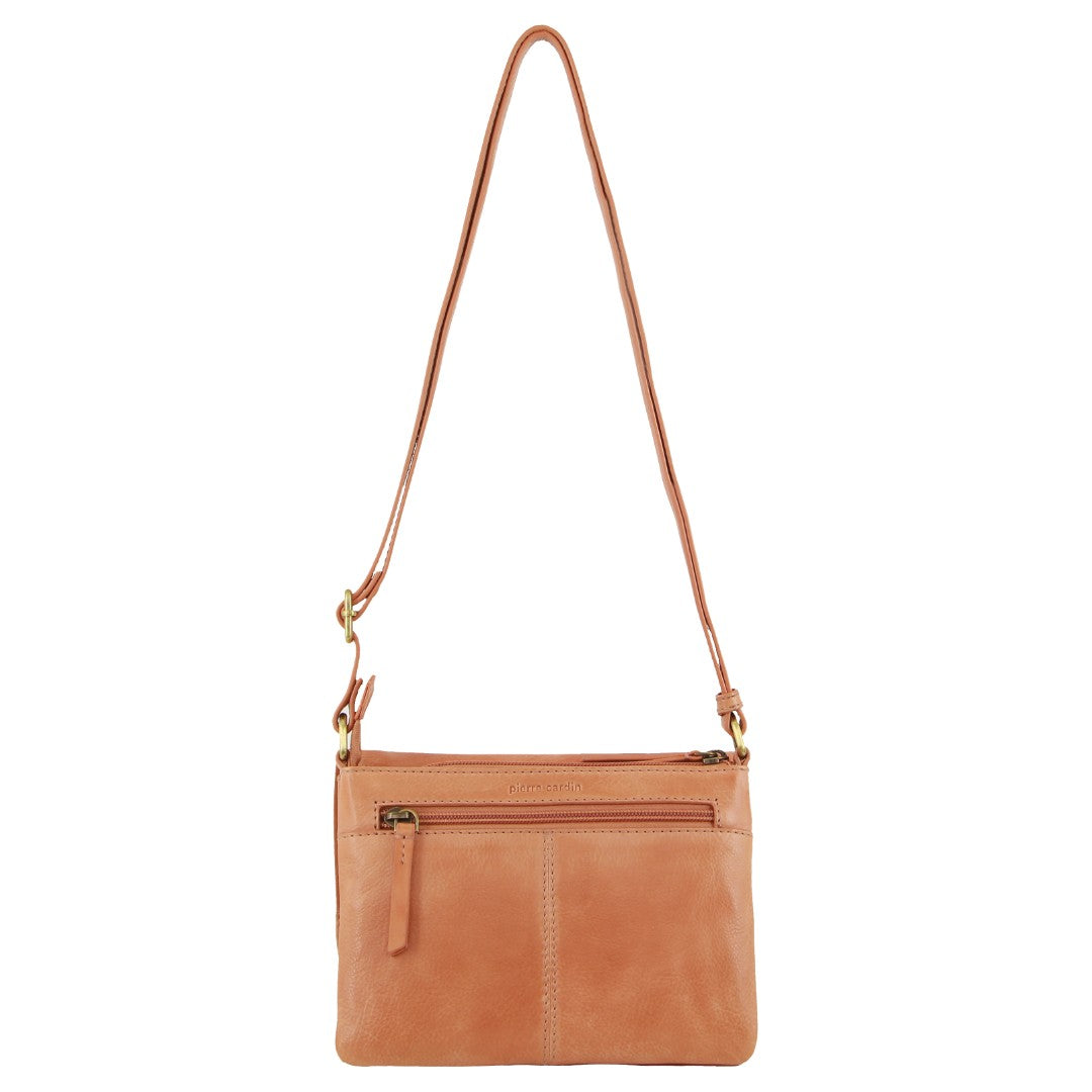 Pierre Cardin Leather Flap-over Crossbody Bag