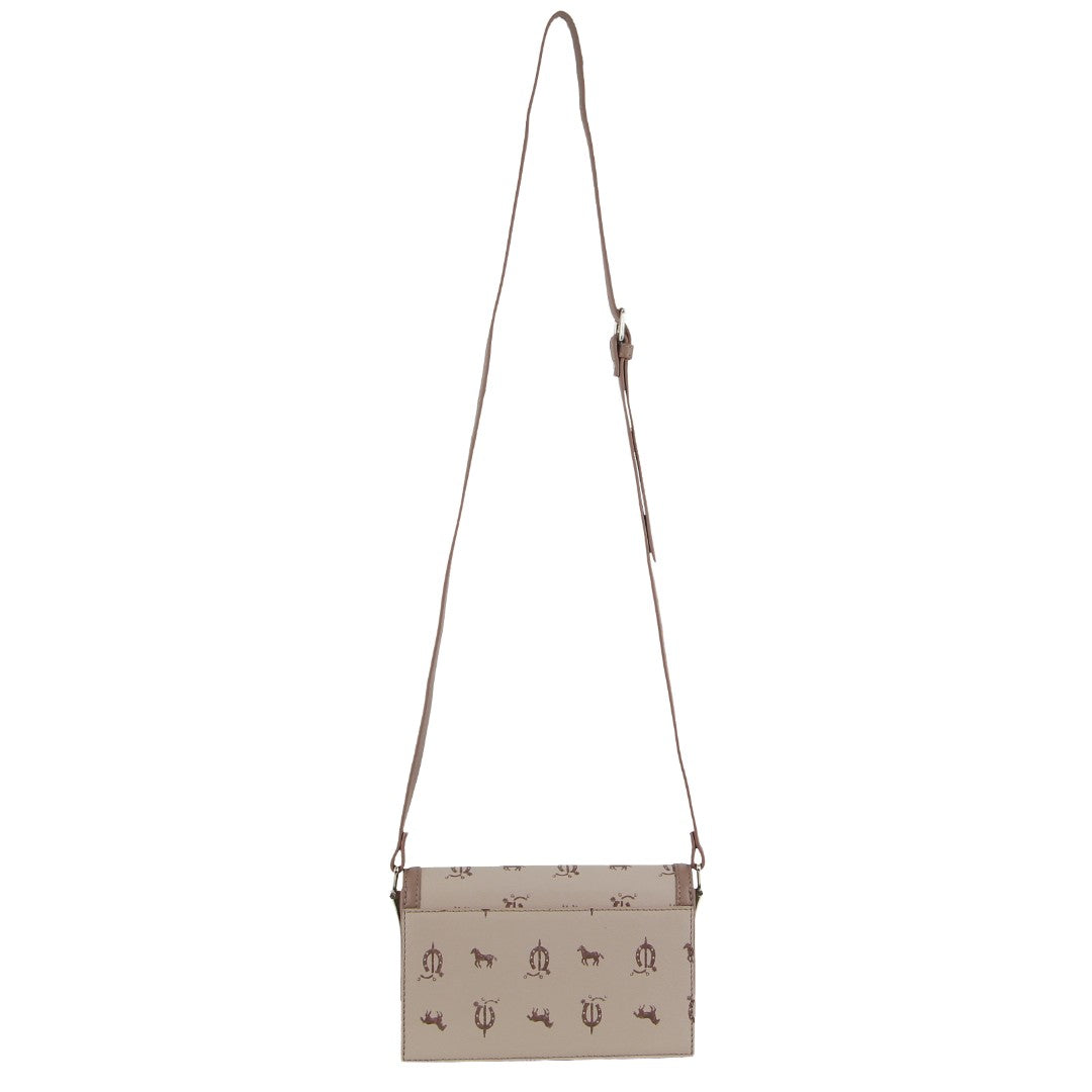 Pierre Cardin Canvas Print/Leather Trim Flap Cross-Body Bag
