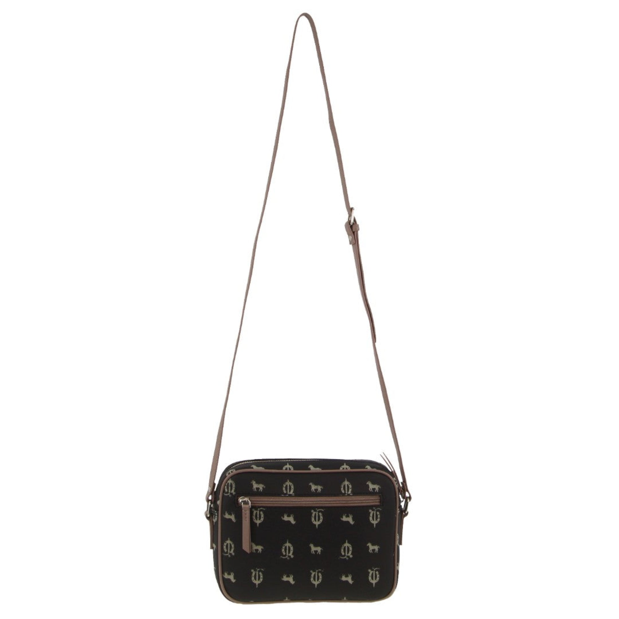 Pierre Cardin Canvas/Leather Trim Square Cross-body Bag