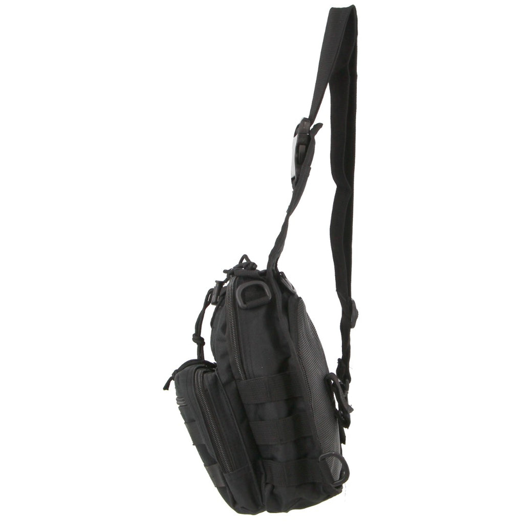 Black tactical chest outlet bag