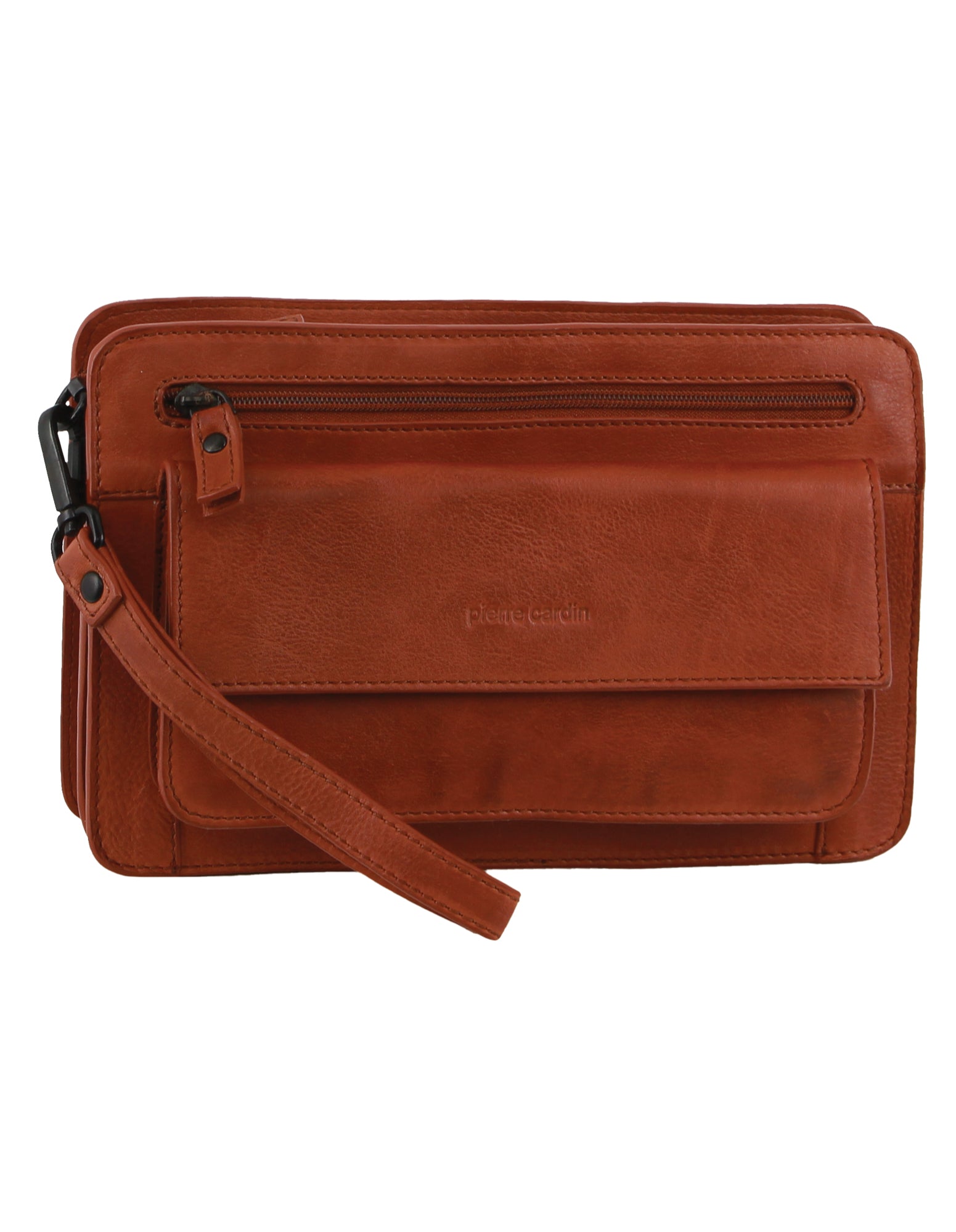 Pierre Cardin Leather Men's Multi Compartment Organiser Bag