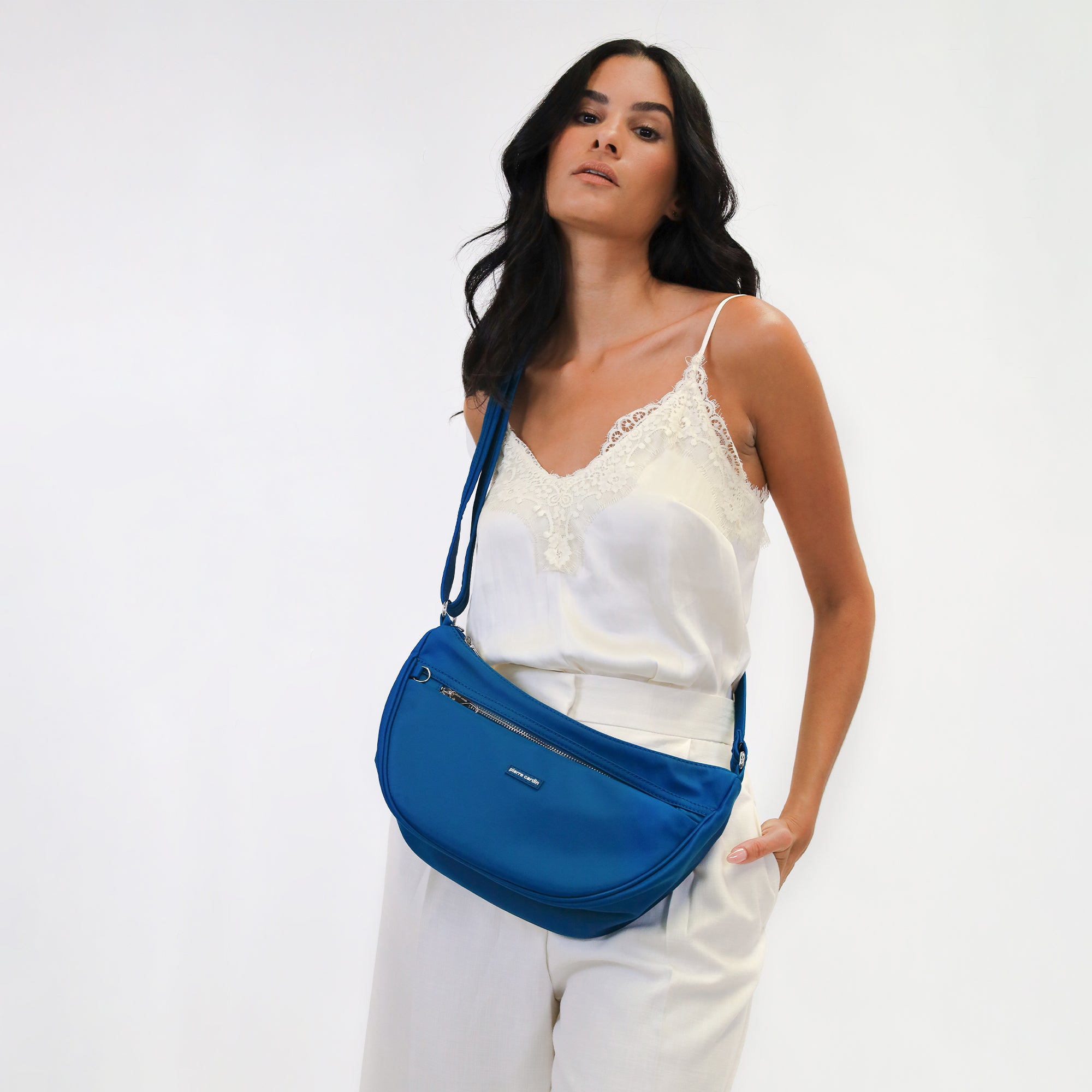 Pierre Cardin Nylon Anti-Theft Cross Body Bag
