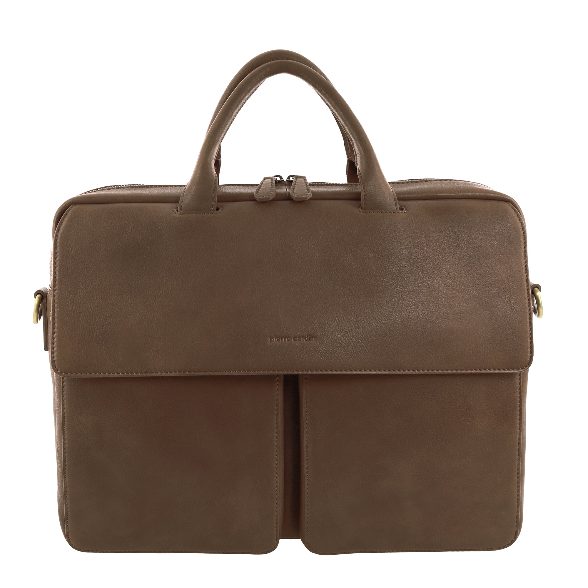 Pierre Cardin Men's Leather Classic Messenger/Computer Bag