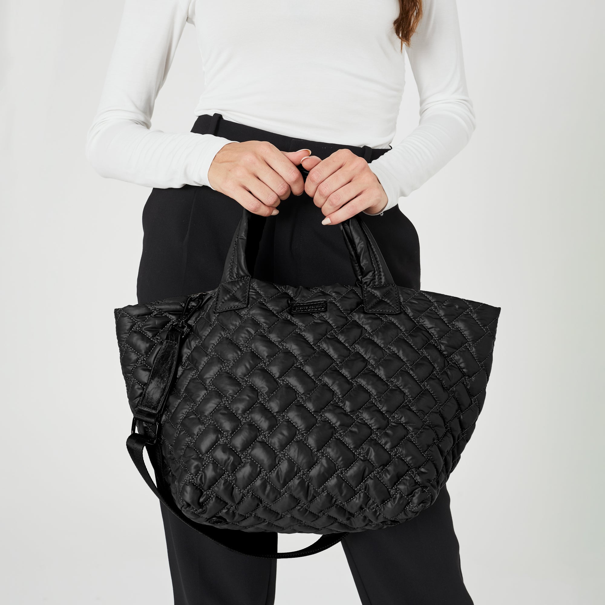 Pierre Cardin Ladies Nylon Small Quilted Tote Bag
