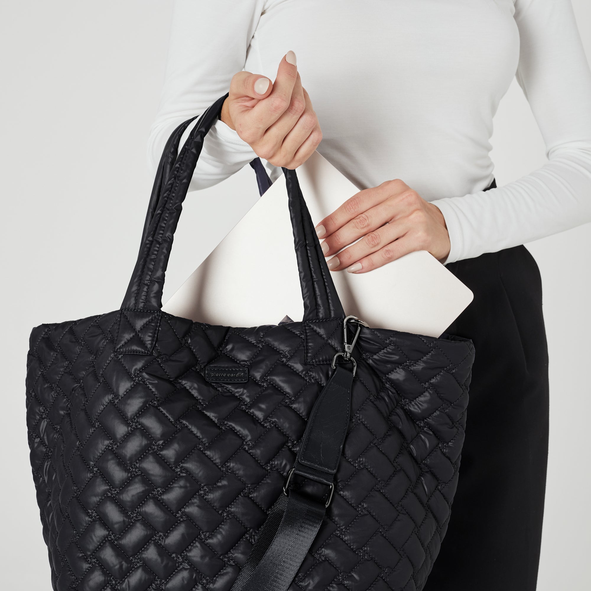 Pierre Cardin Ladies Nylon Quilted Tote Bag