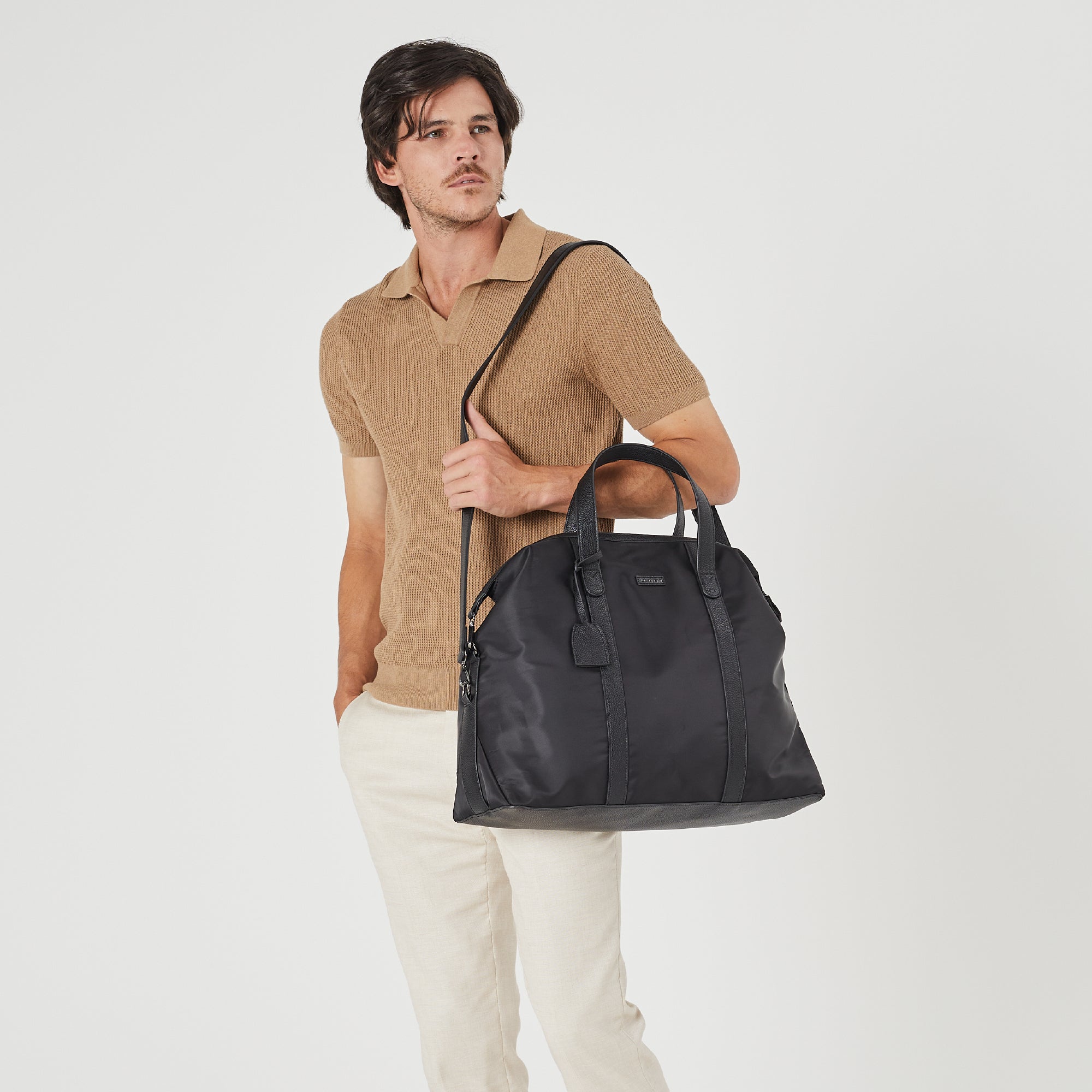 Pierre Cardin Unisex Nylon Travel Overnight Bag