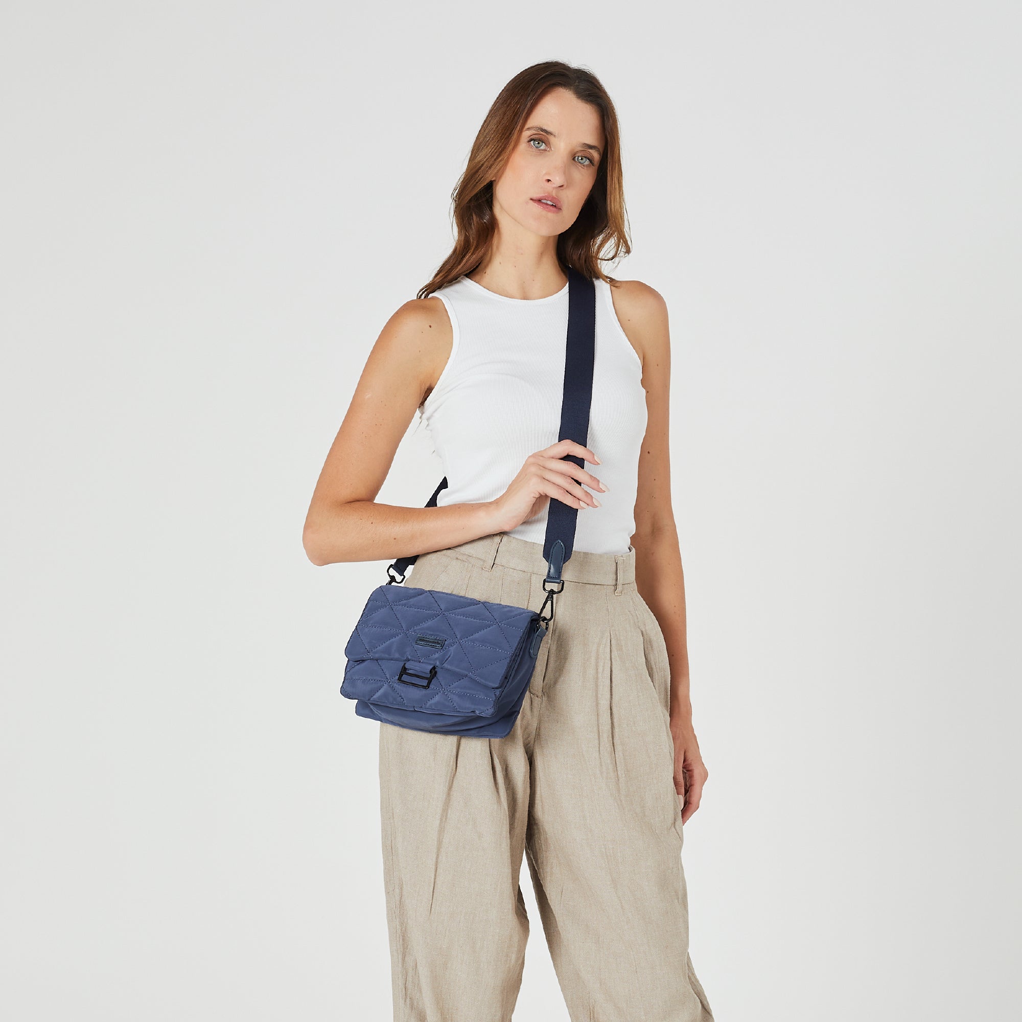 Pierre Cardin Ladies Nylon Quilted Cross-Body Bag