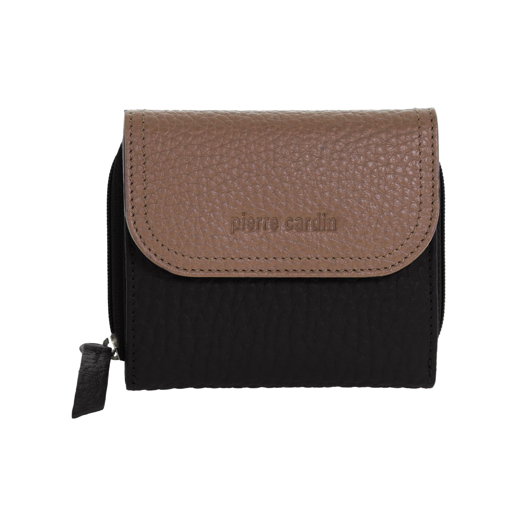 Pierre Cardin Ladies Leather Tri-Fold Tab Wallet