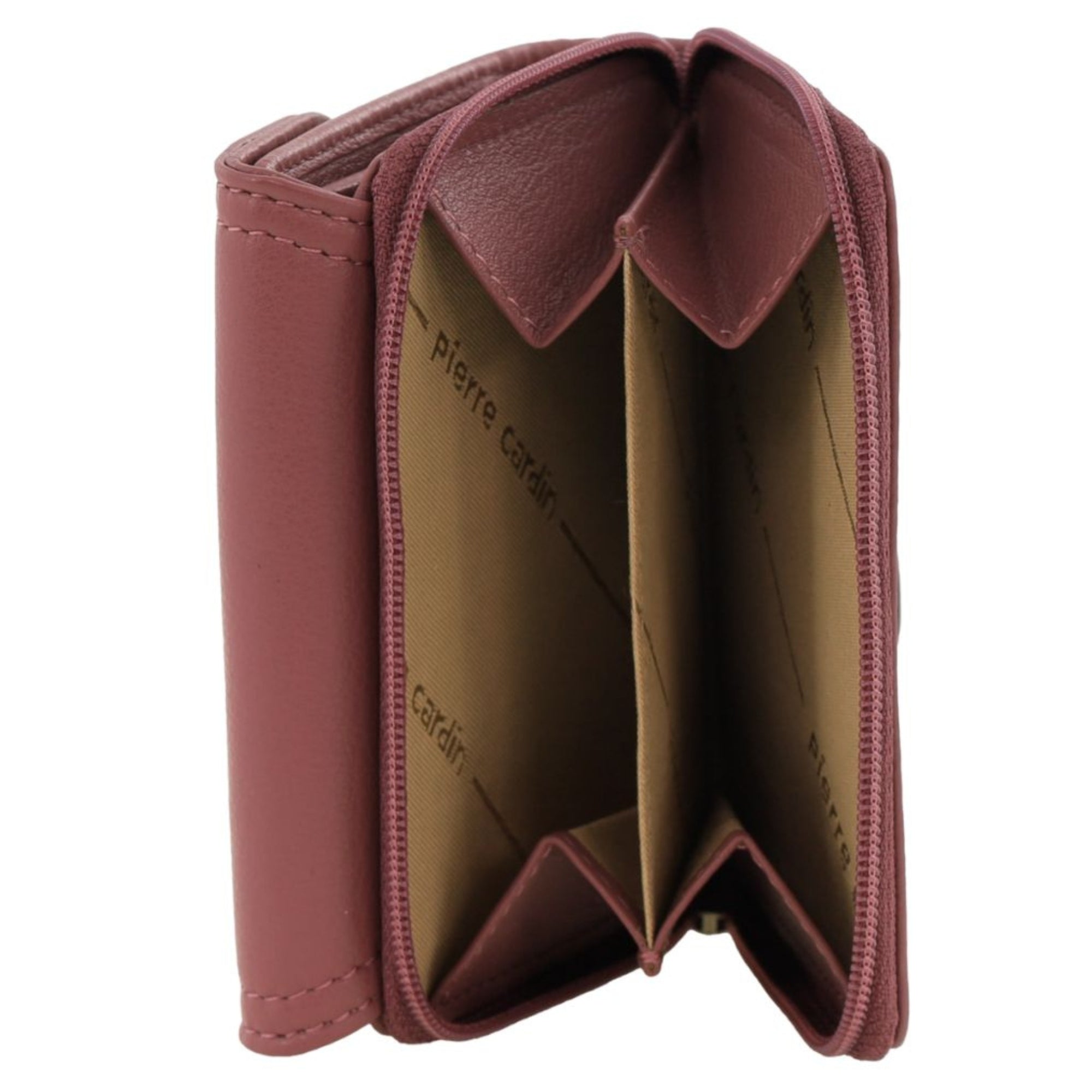 Pierre Cardin Ladies Leather Tri-Fold Tab Wallet