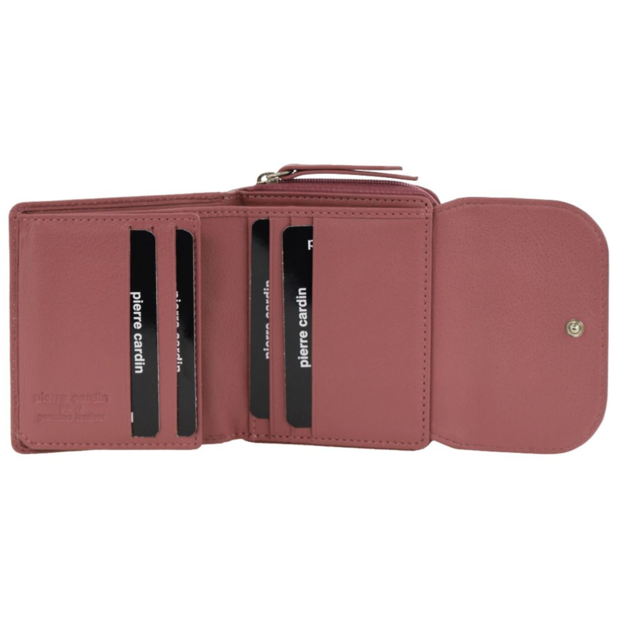 Pierre Cardin Ladies Leather Tri-Fold Tab Wallet
