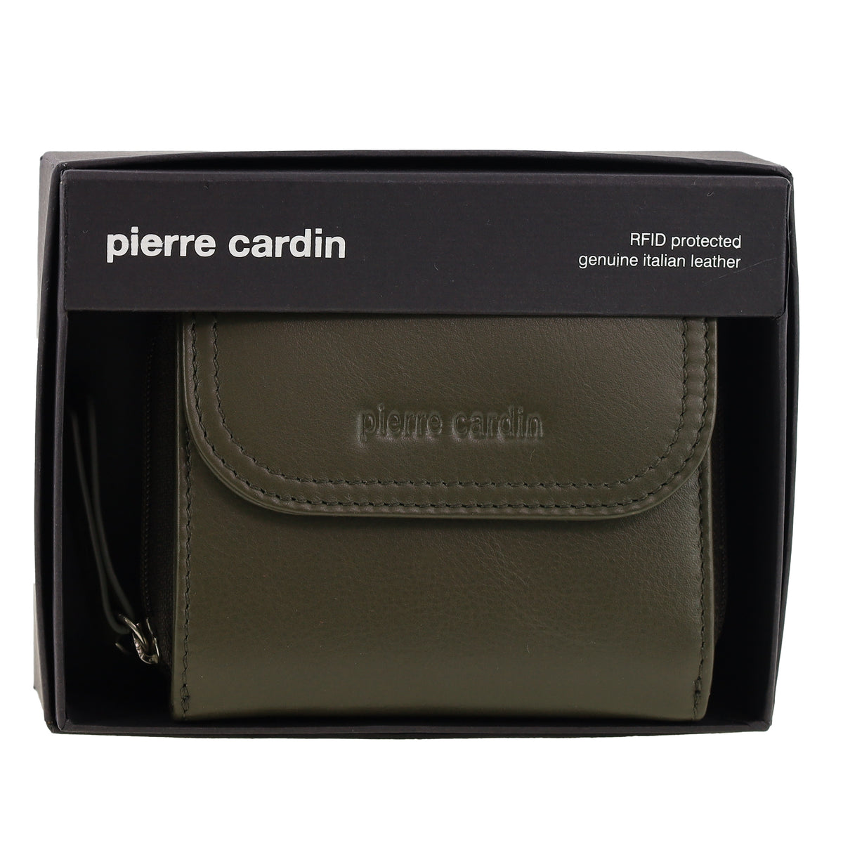 Pierre Cardin Ladies Leather Tri-Fold Tab Wallet