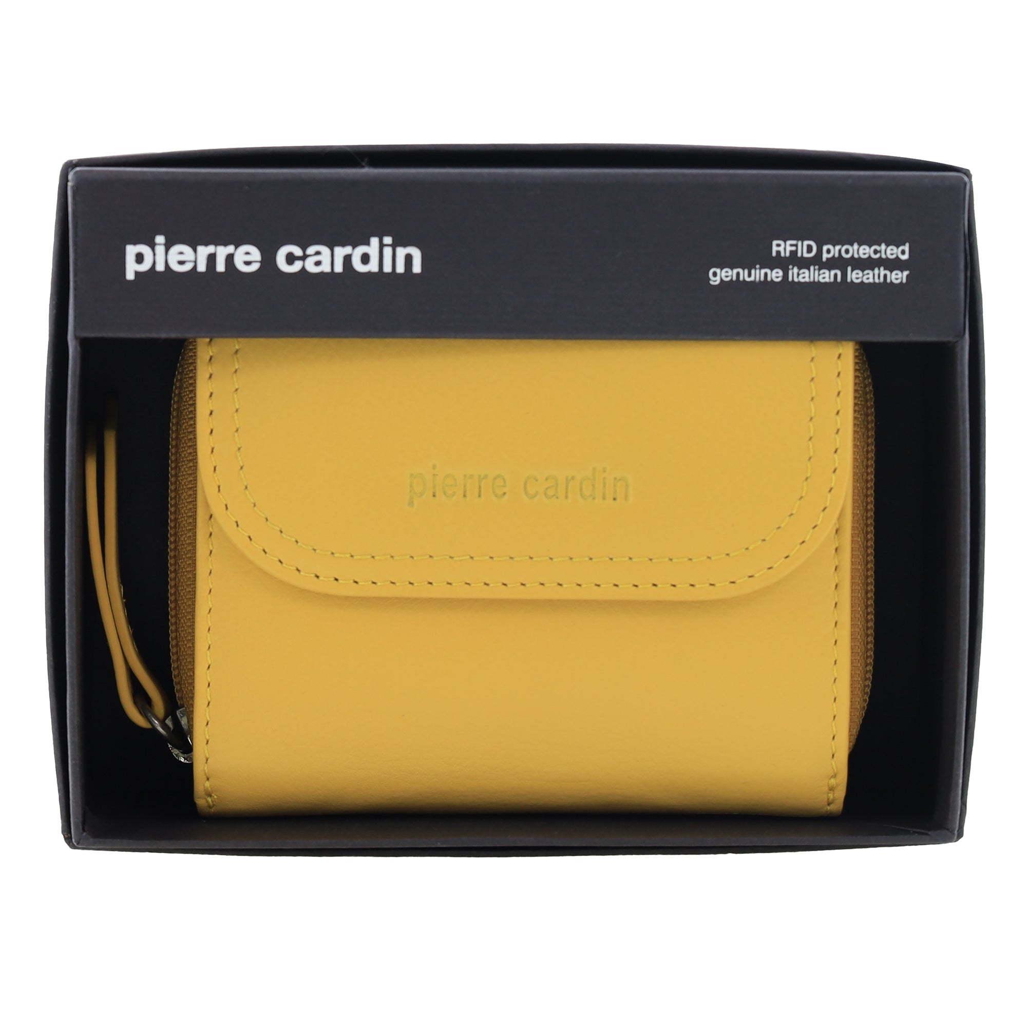 Pierre Cardin Ladies Leather Tri-Fold Tab Wallet