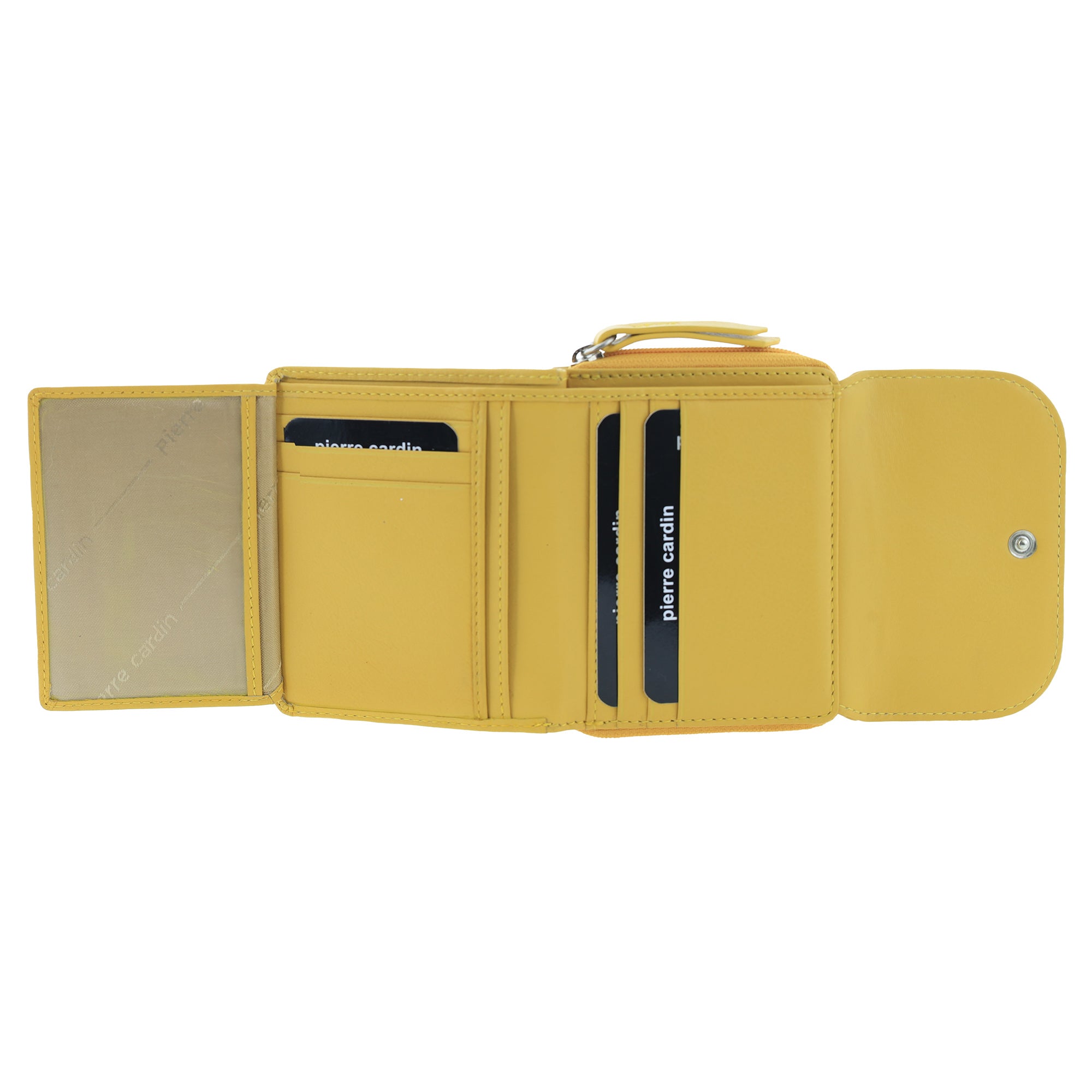 Pierre Cardin Ladies Leather Tri-Fold Tab Wallet