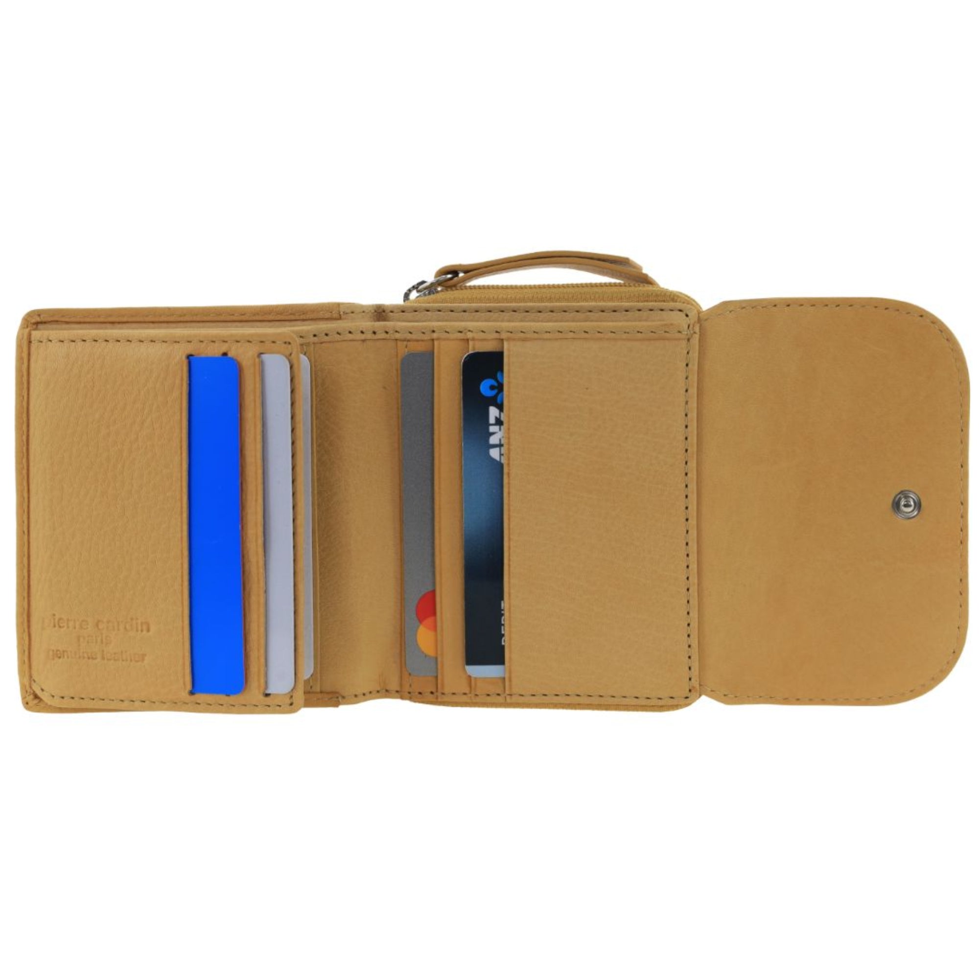 Pierre Cardin Ladies Leather Tri-Fold Tab Wallet