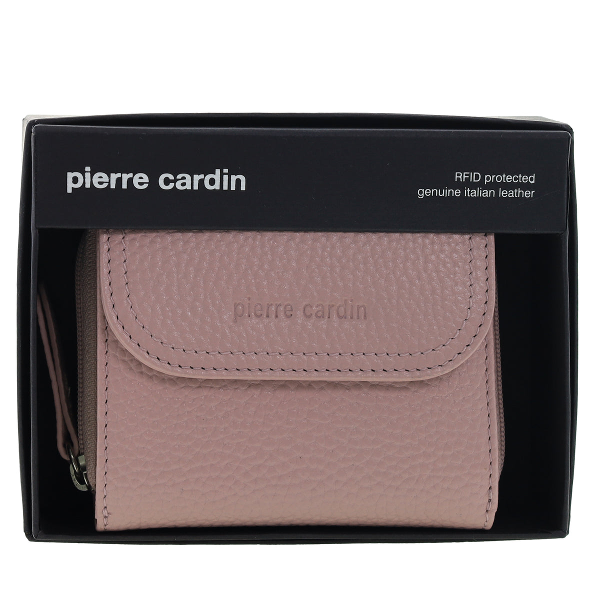 Pierre Cardin Ladies Leather Tri-Fold Tab Wallet