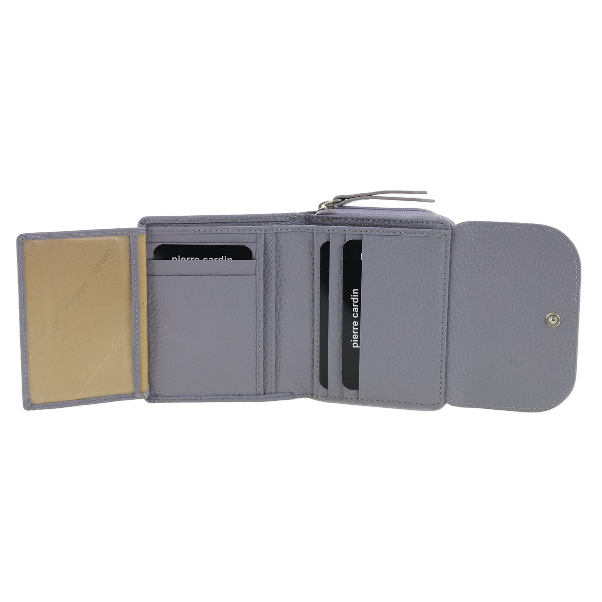 Pierre Cardin Ladies Leather Tri-Fold Tab Wallet