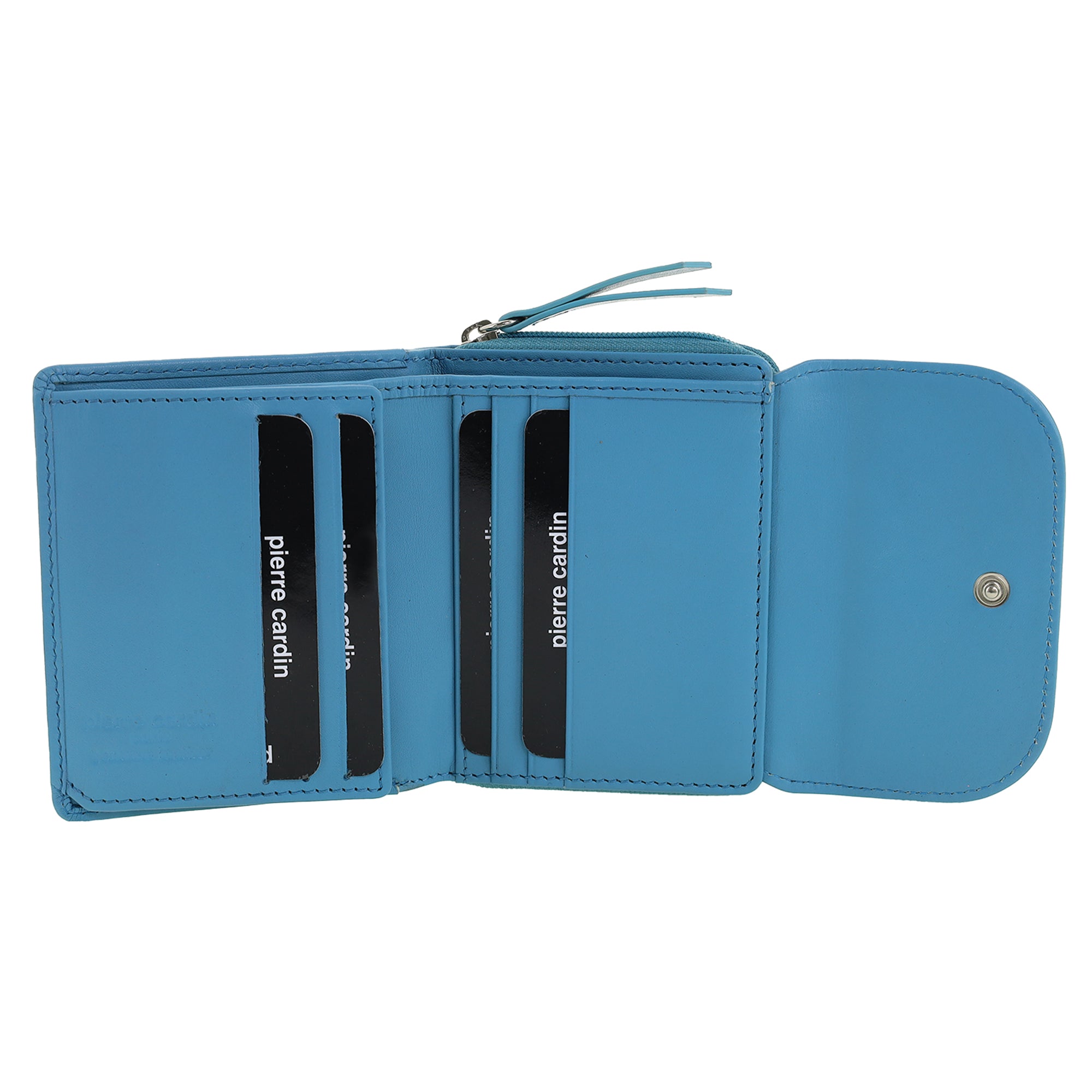 Pierre Cardin Ladies Leather Tri-Fold Tab Wallet