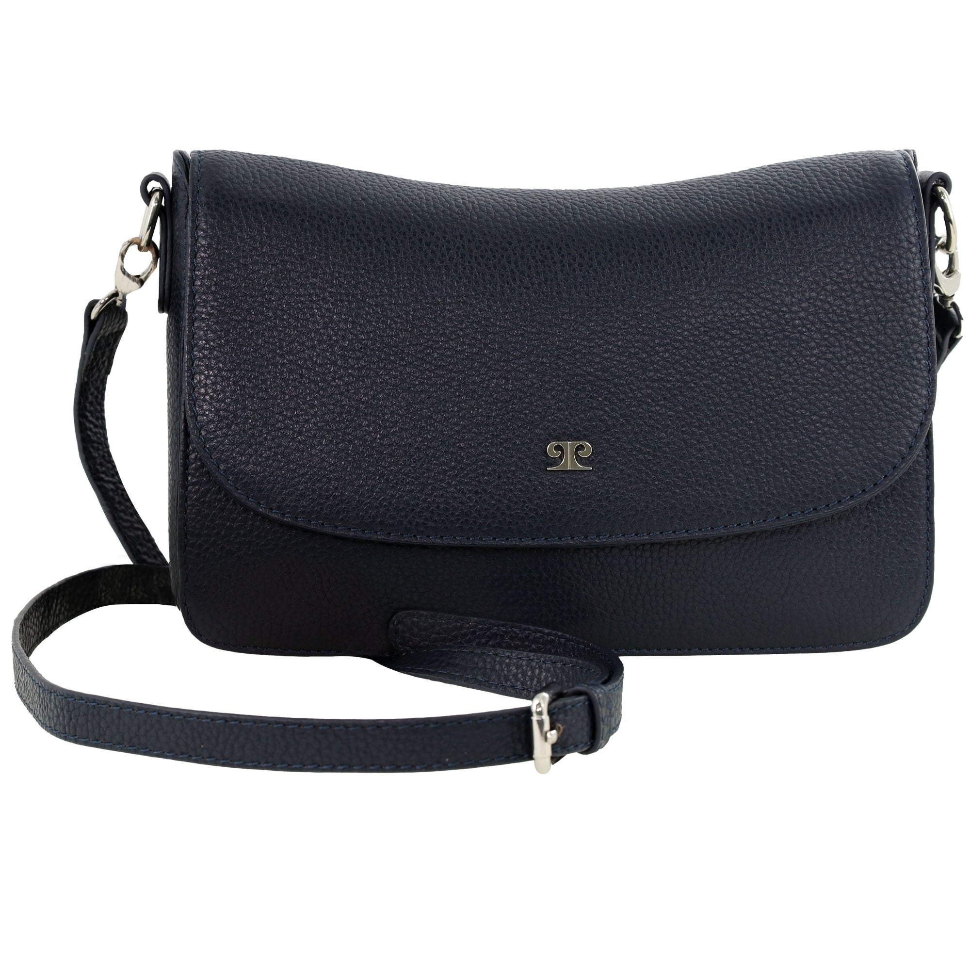 Pierre Cardin Ladies Leather Flap Over Crossbody Bag