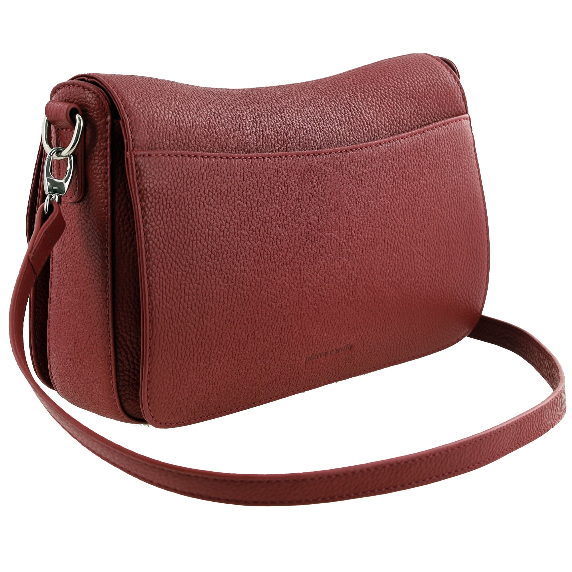 Pierre Cardin Ladies Leather Flap Over Crossbody Bag
