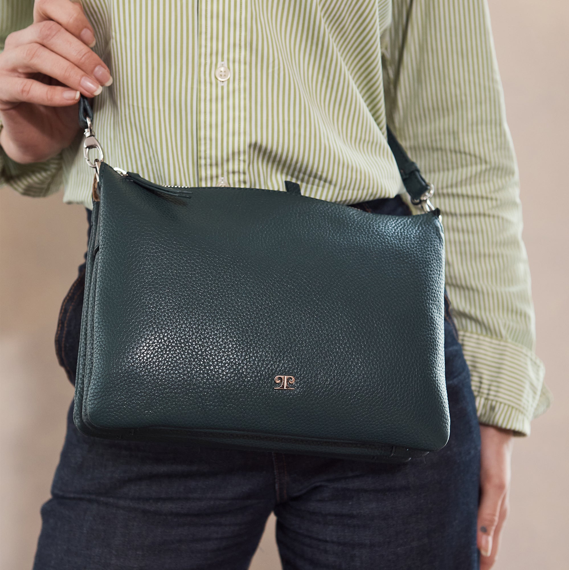 Pierre Cardin Ladies Leather Crossbody Bag